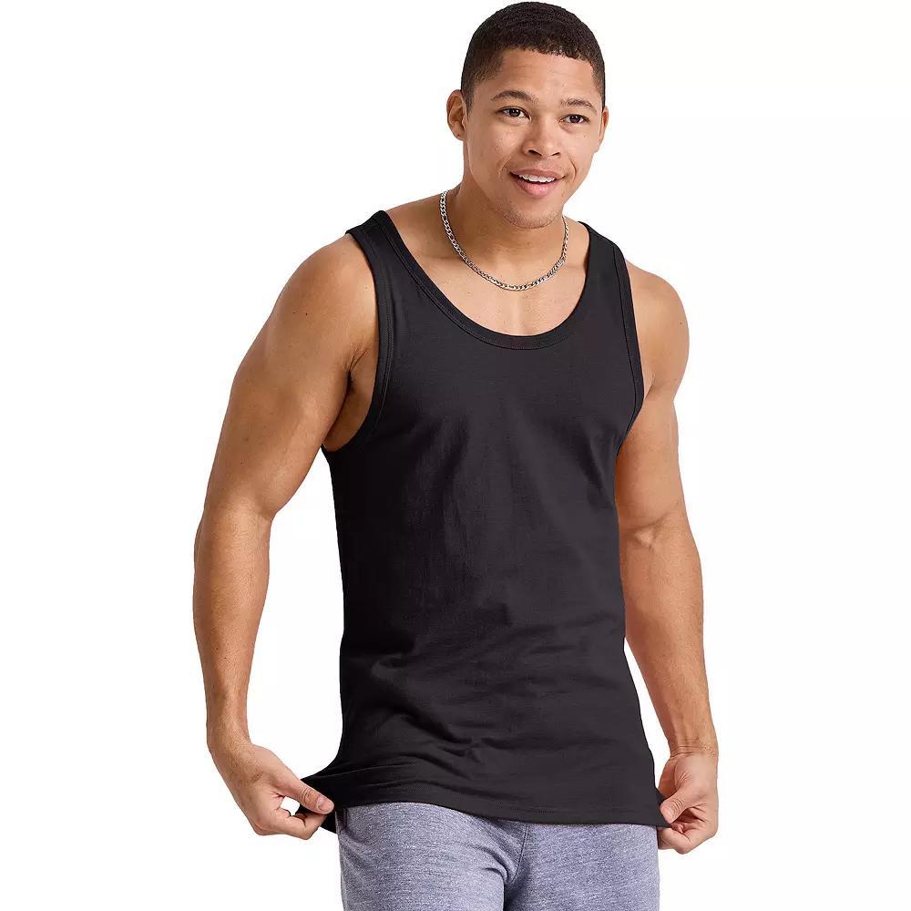 Men's Hanes Originals Tri-blend Tank Top, Size: Medium, Black Product Image