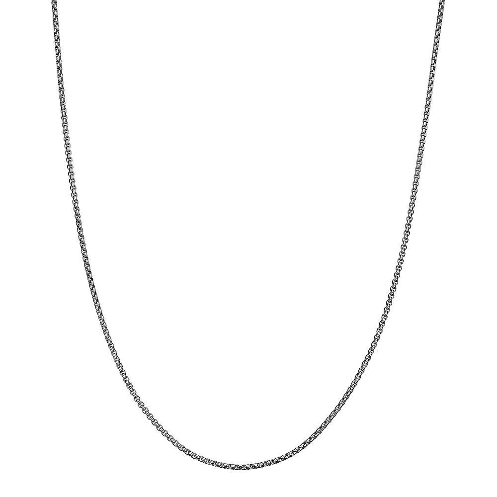 Men's LYNX Stainless Steel Box Chain Necklace, Size: 20" Product Image