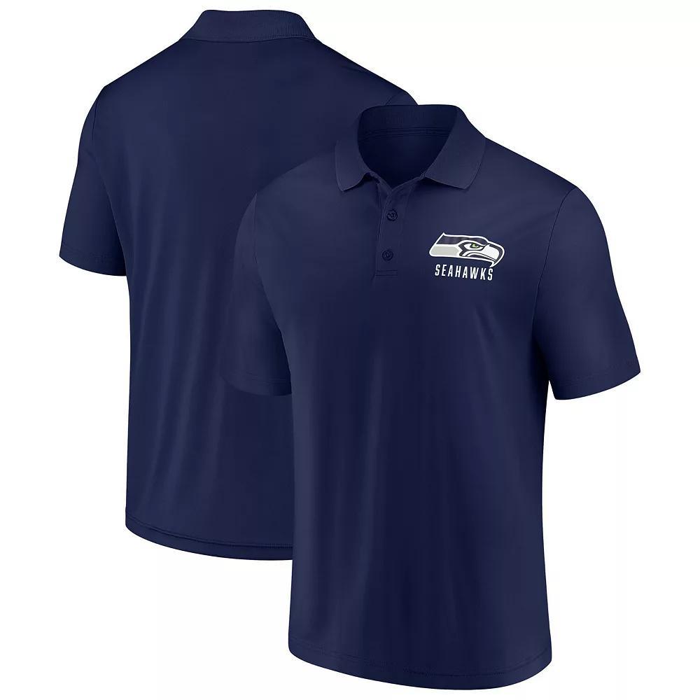 Men's Fanatics  College Navy Seattle Seahawks Lockup Polo, Size: XXL, Team Product Image