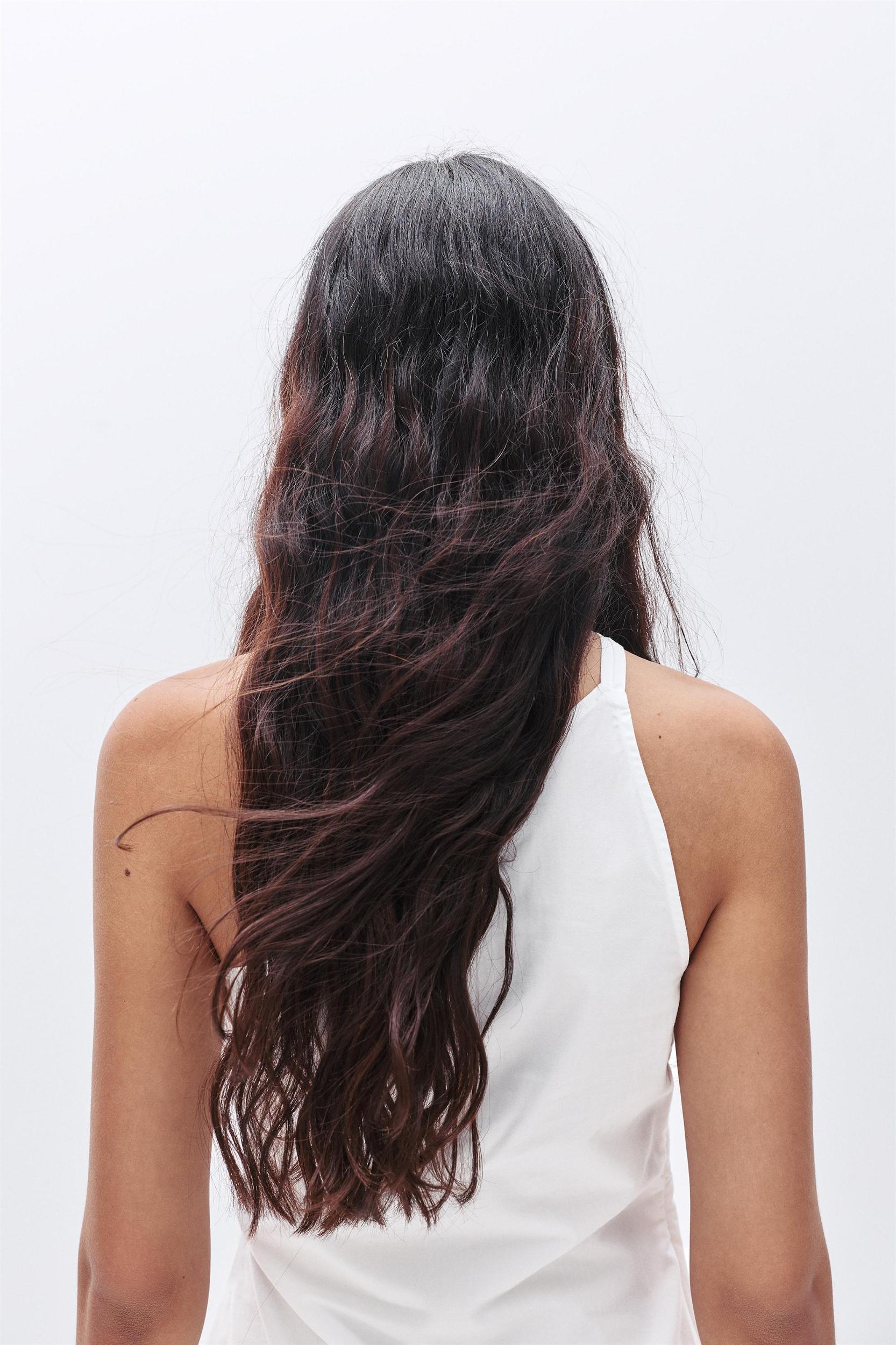 Asymmetric gathered top Product Image