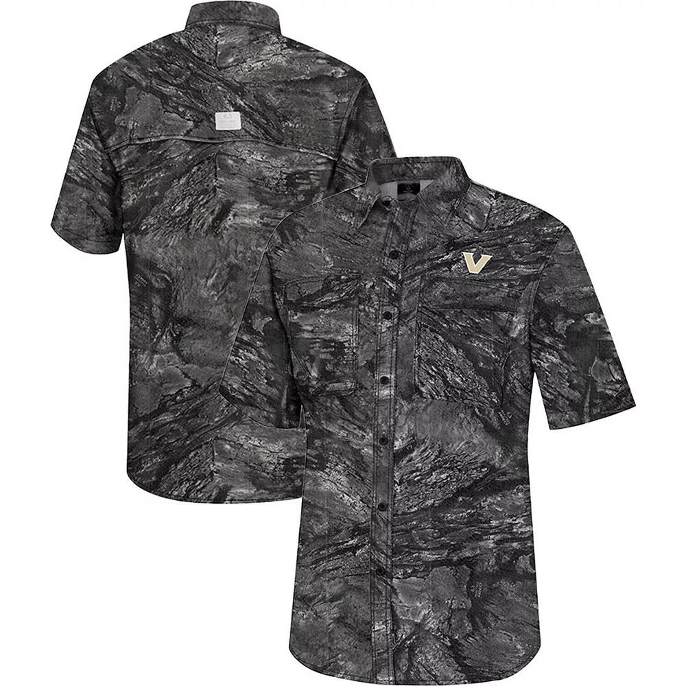 Men's Colosseum  Charcoal NC State Wolfpack Realtree Aspect Charter Full-Button Fishing Shirt, Size: 2XL, Nst Charco Product Image