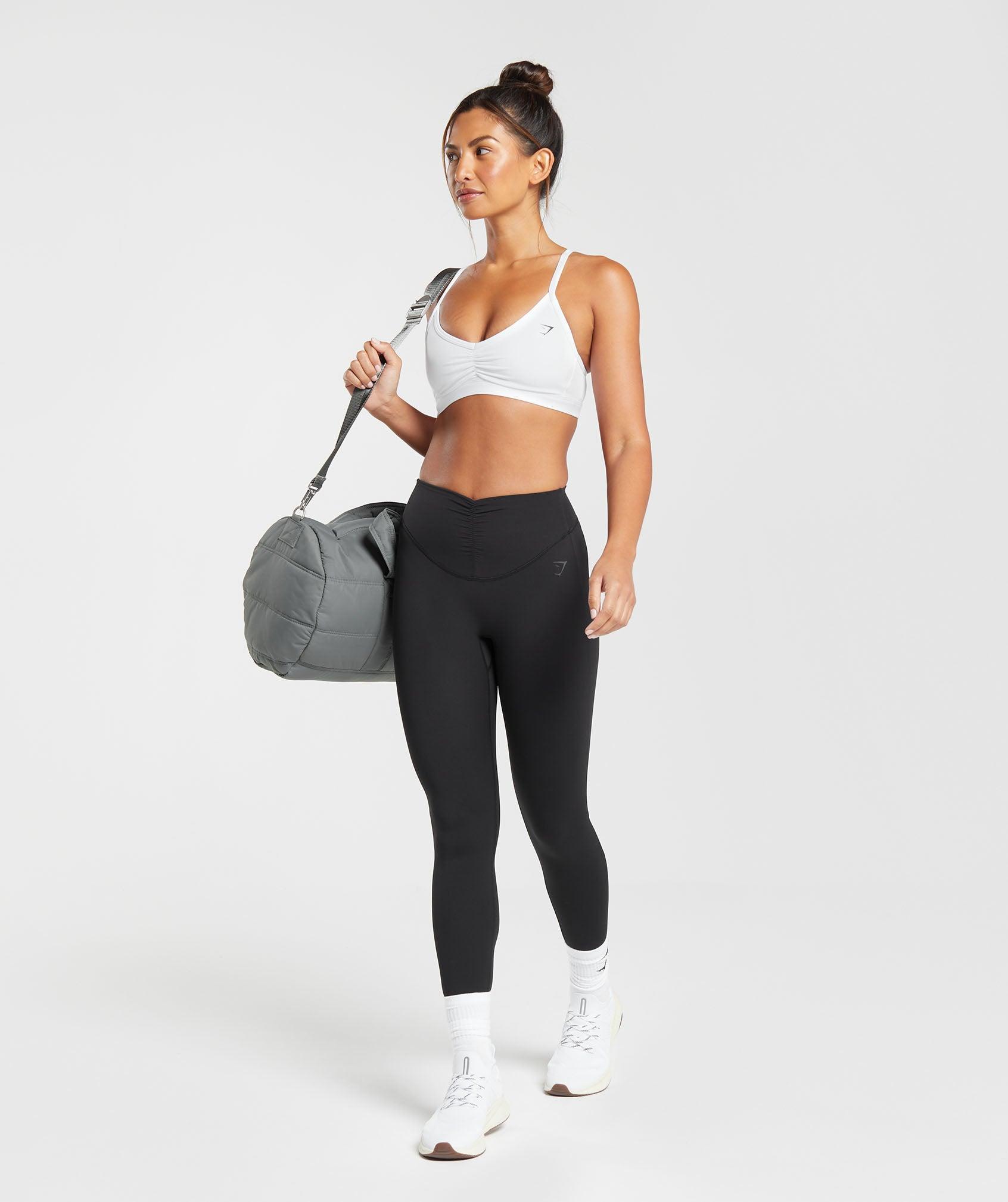 Ruched Strappy Sports Bra Product Image