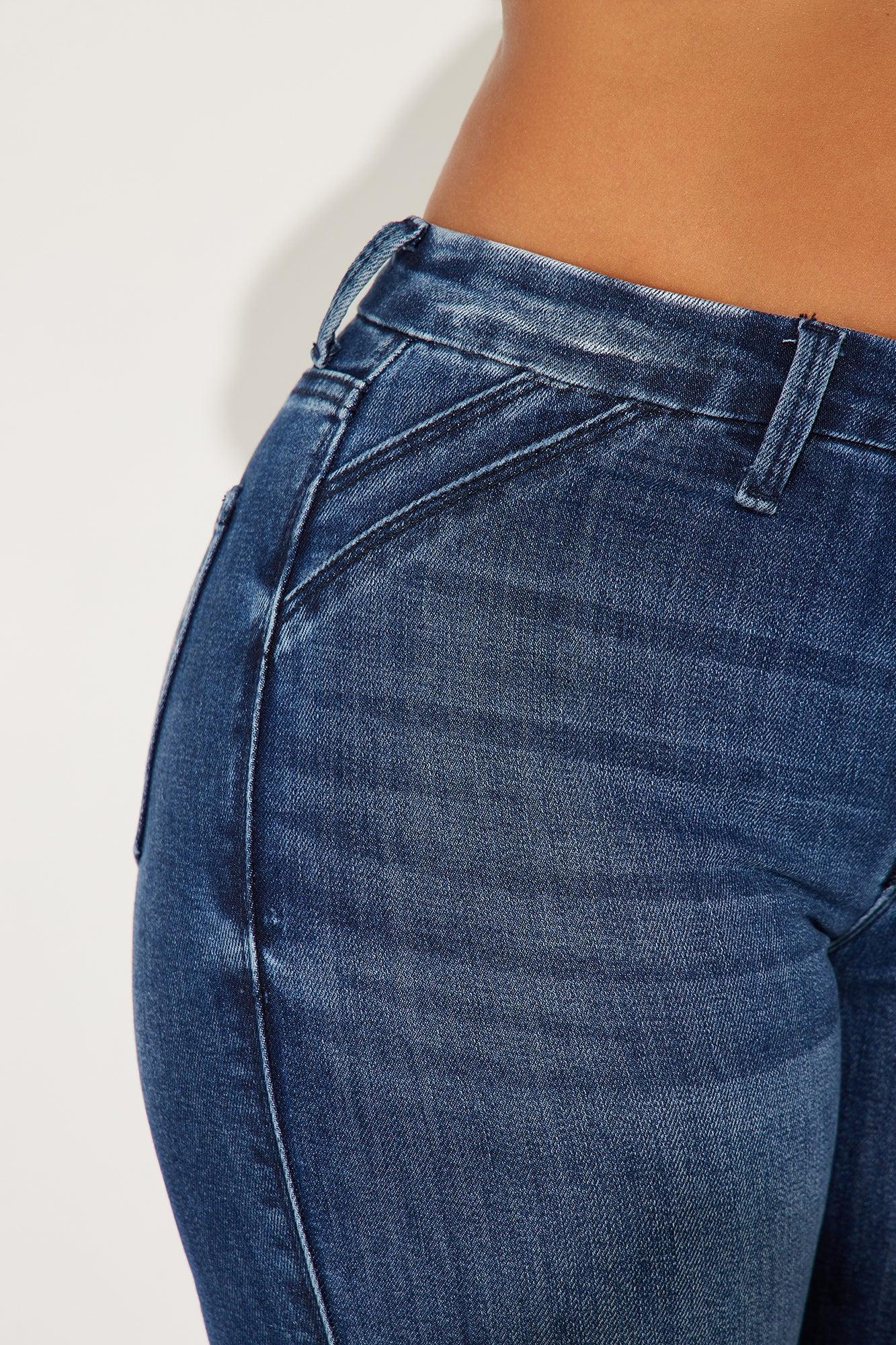 Start From The Beginning Sculpting Stretch Flare Jeans - Dark Wash Product Image