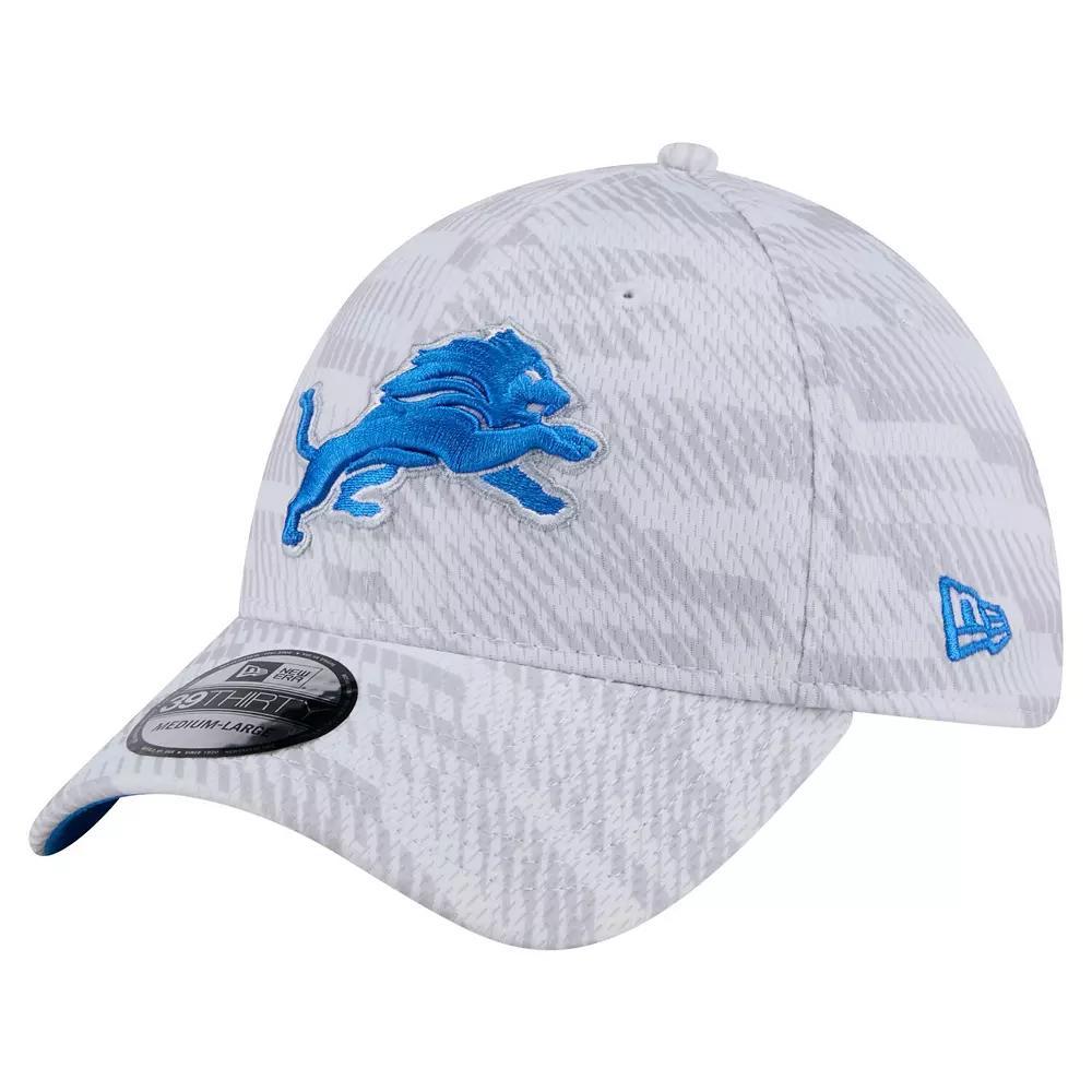 Men's New Era  White Detroit Lions Gameday Graded 39THIRTY Flex Hat, Size: Large/XL Product Image