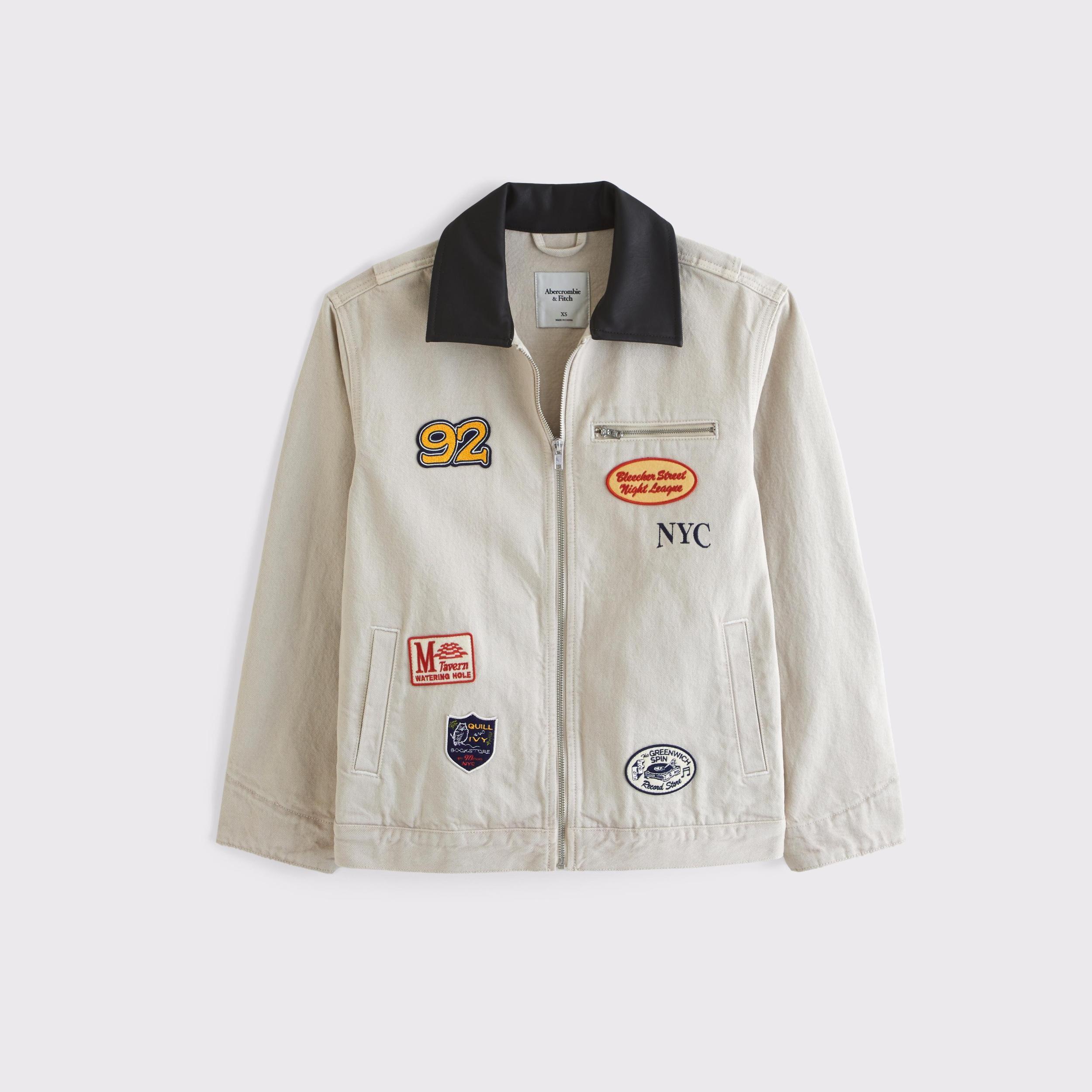 Patchwork Denim Workwear Jacket Product Image
