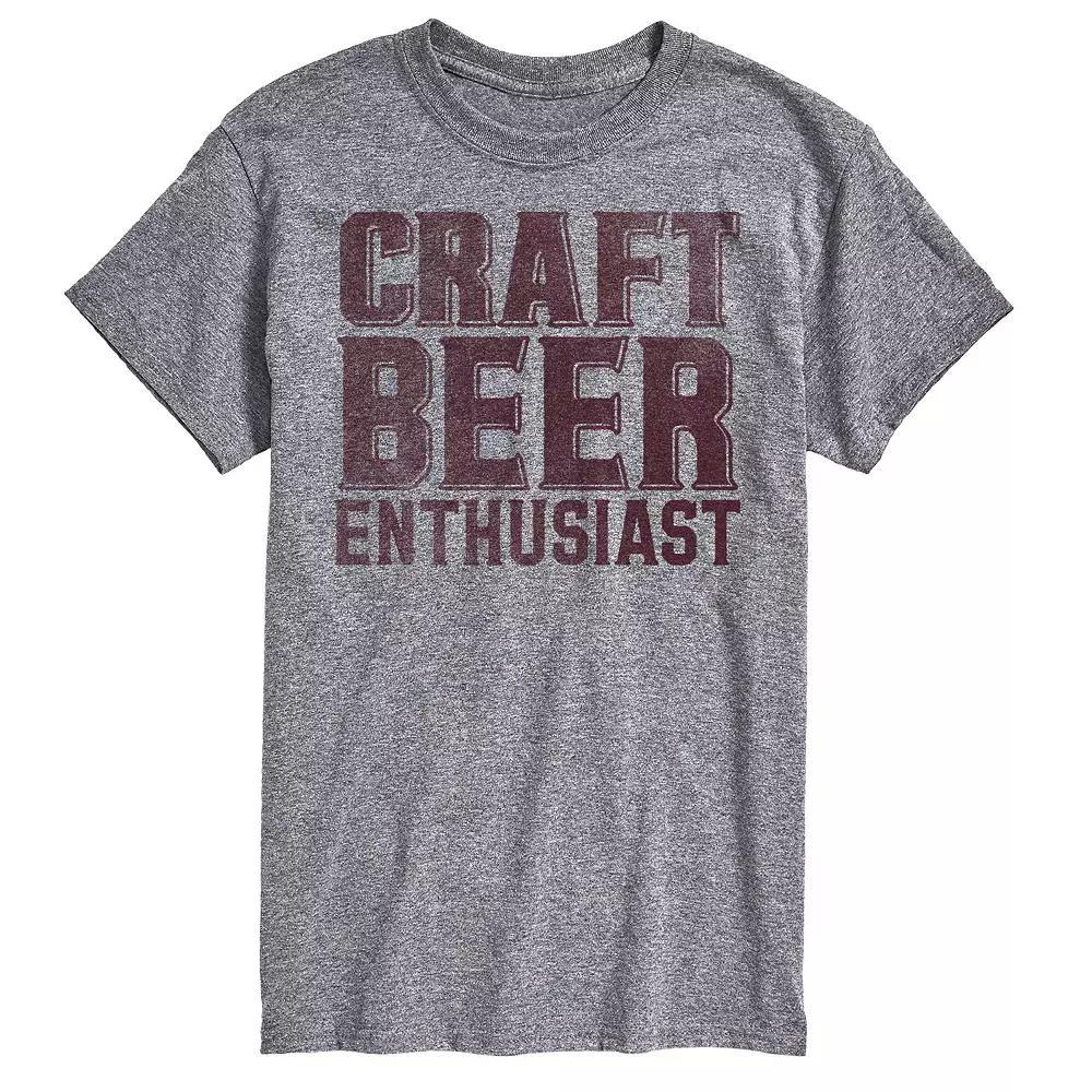 Big & Tall Craft Beer Enthusiast Graphic Tee, Mens Product Image