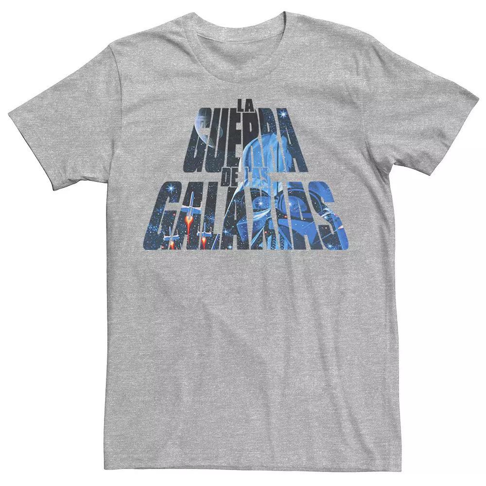 Men's Star Wars La Guerra De Las Galaxias Letter Fill Tee, Size: XXL, Athletic Grey Product Image
