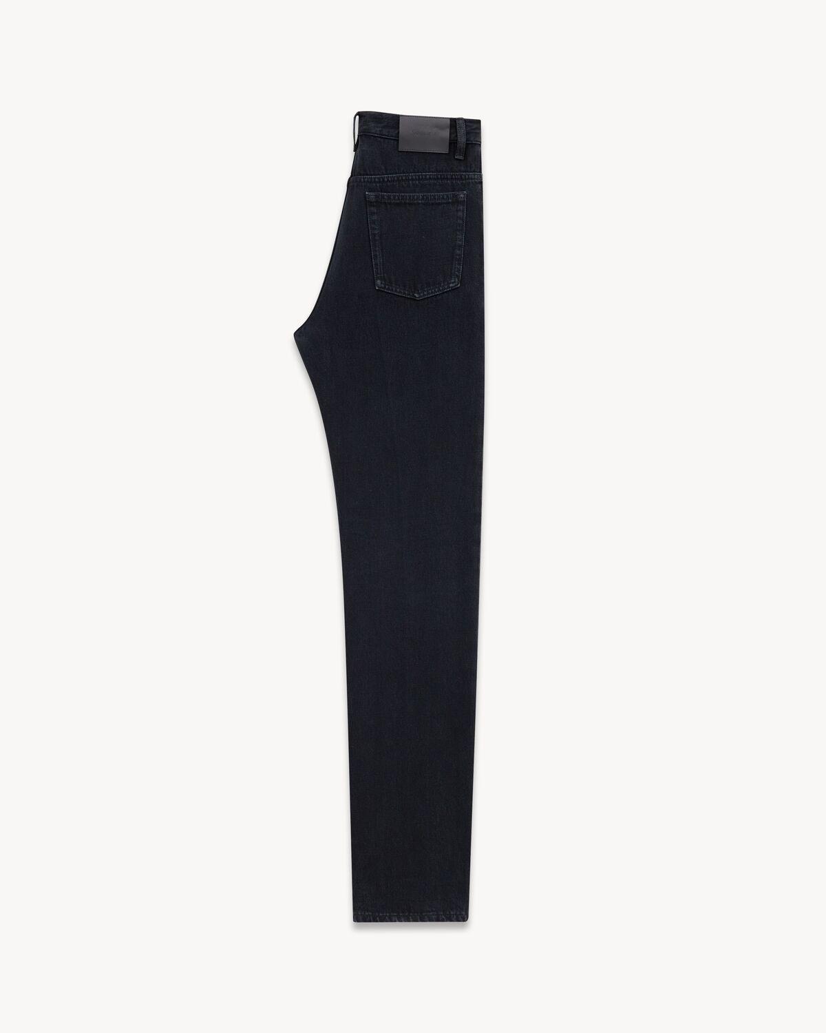 Straight Jeans in Carbon Black Denim | Saint Laurent | YSL.com Product Image