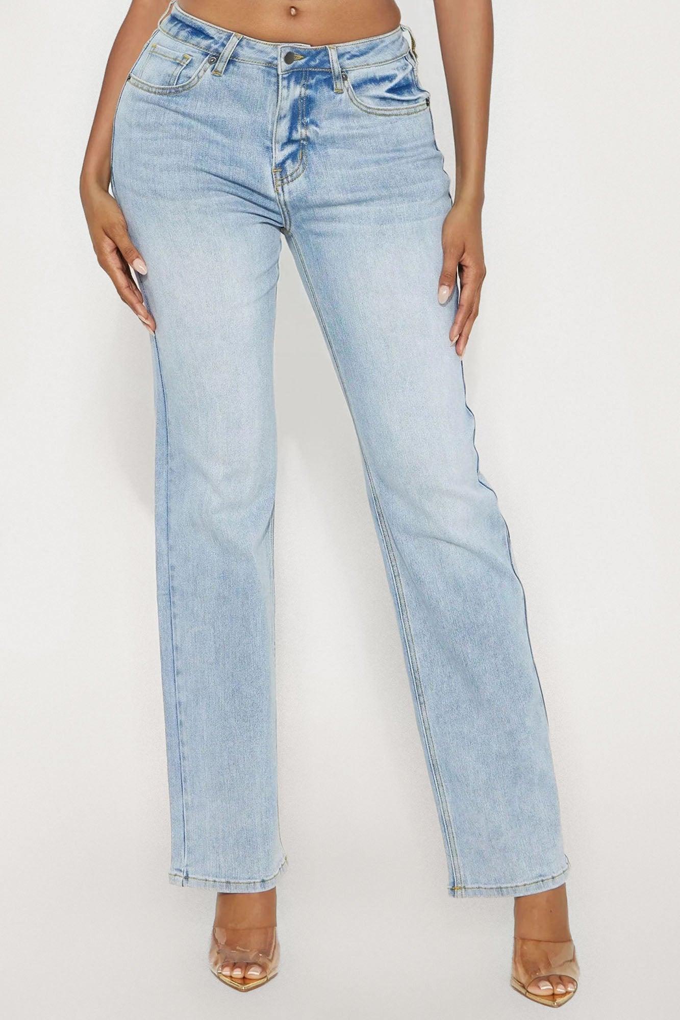 Tall Be Authentic Slouchy Stretch Straight Leg Jeans - Vintage Wash Product Image