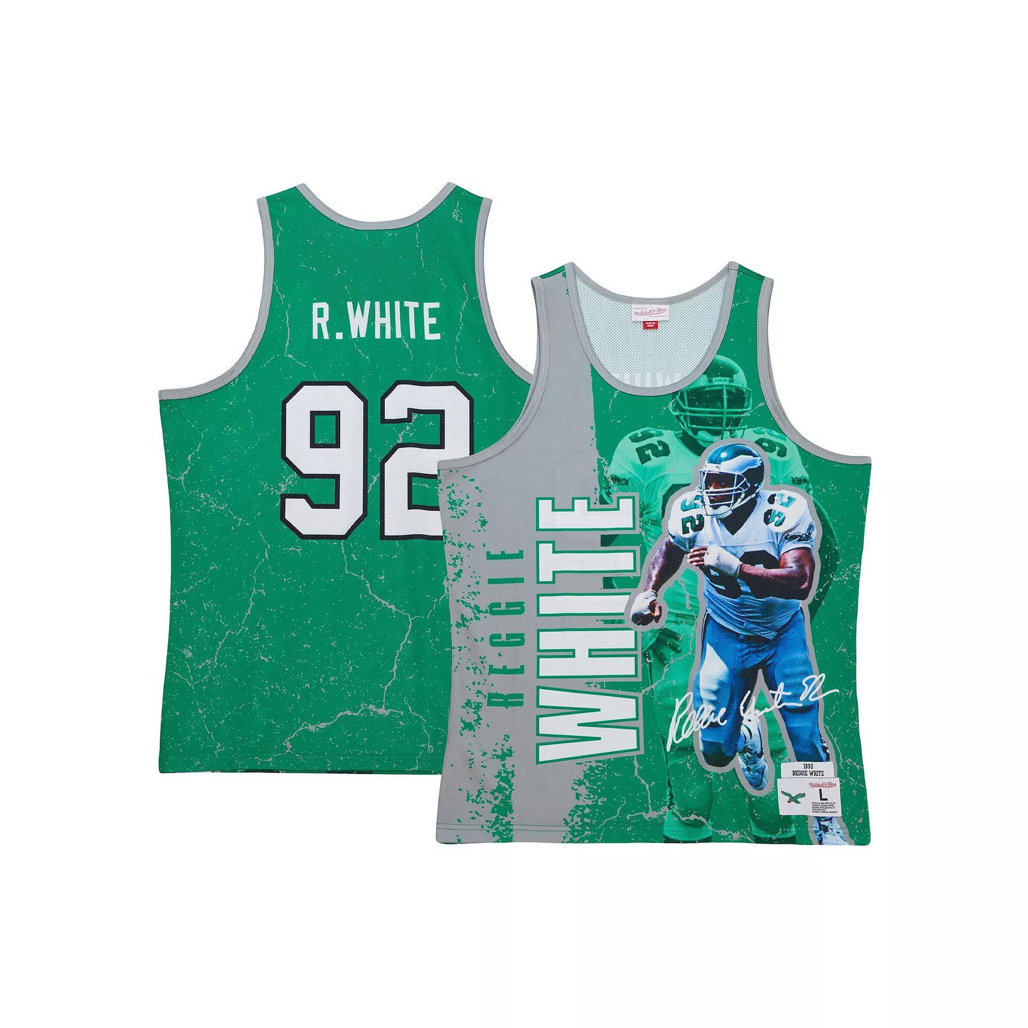 Men's Mitchell & Ness Reggie White Kelly Green Philadelphia Eagles 1992 Player Burst Tank Top, Size: Medium Product Image