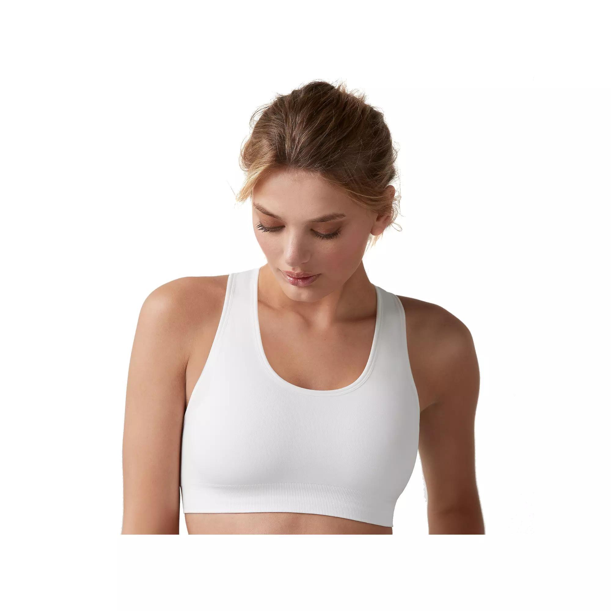 Tek Gear® Seamless Low-Impact Sports Bra, Women's, Size: XL, New White Product Image