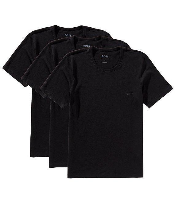 Hugo Boss Classic Fit Solid Short Sleeve Crew Neck Undershirt 3-Pack Product Image