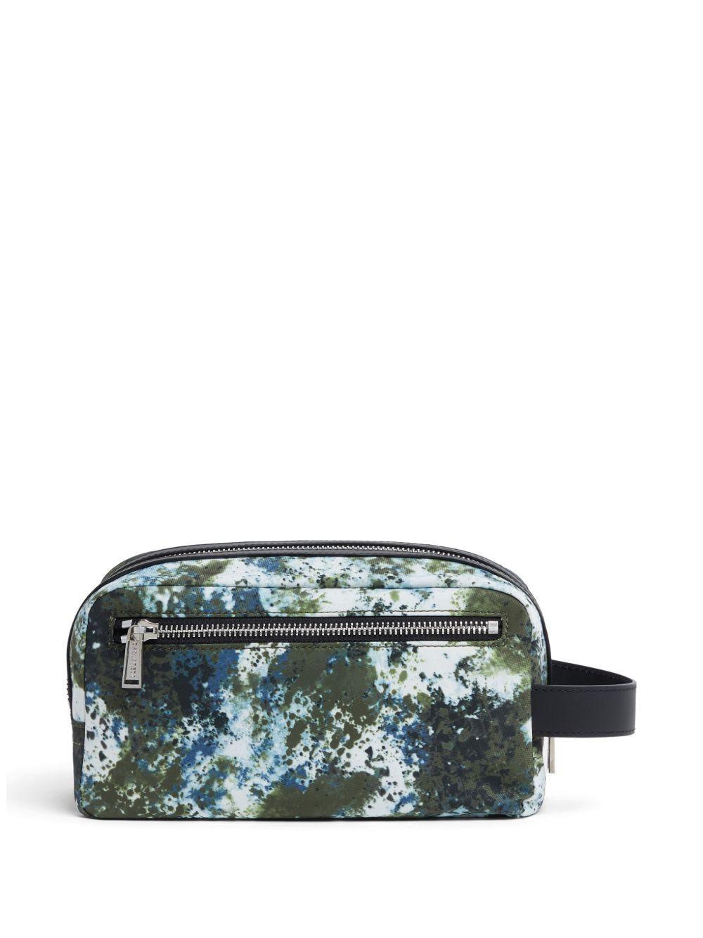 paint splatter-print wash bag Product Image