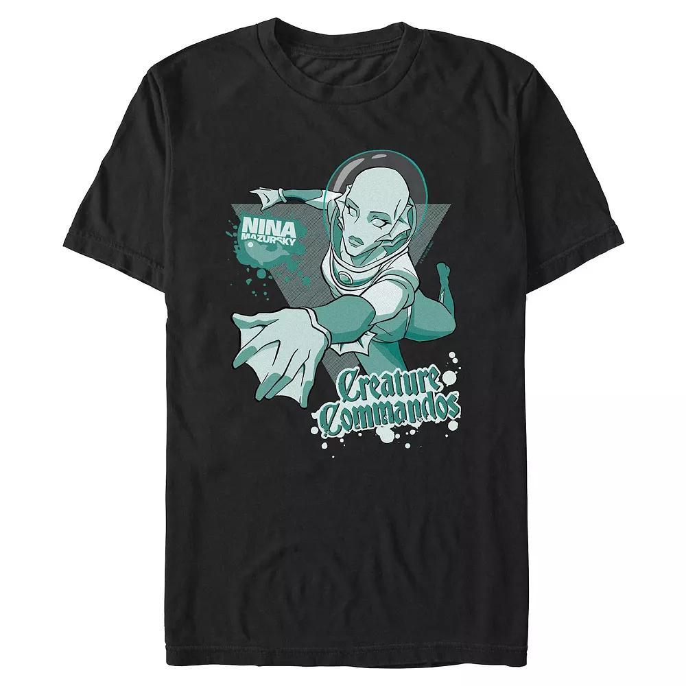 Big & Tall Creature Commandos Nina Mazursky Graphic Tee, Men's, Size: 4XL, Black Product Image