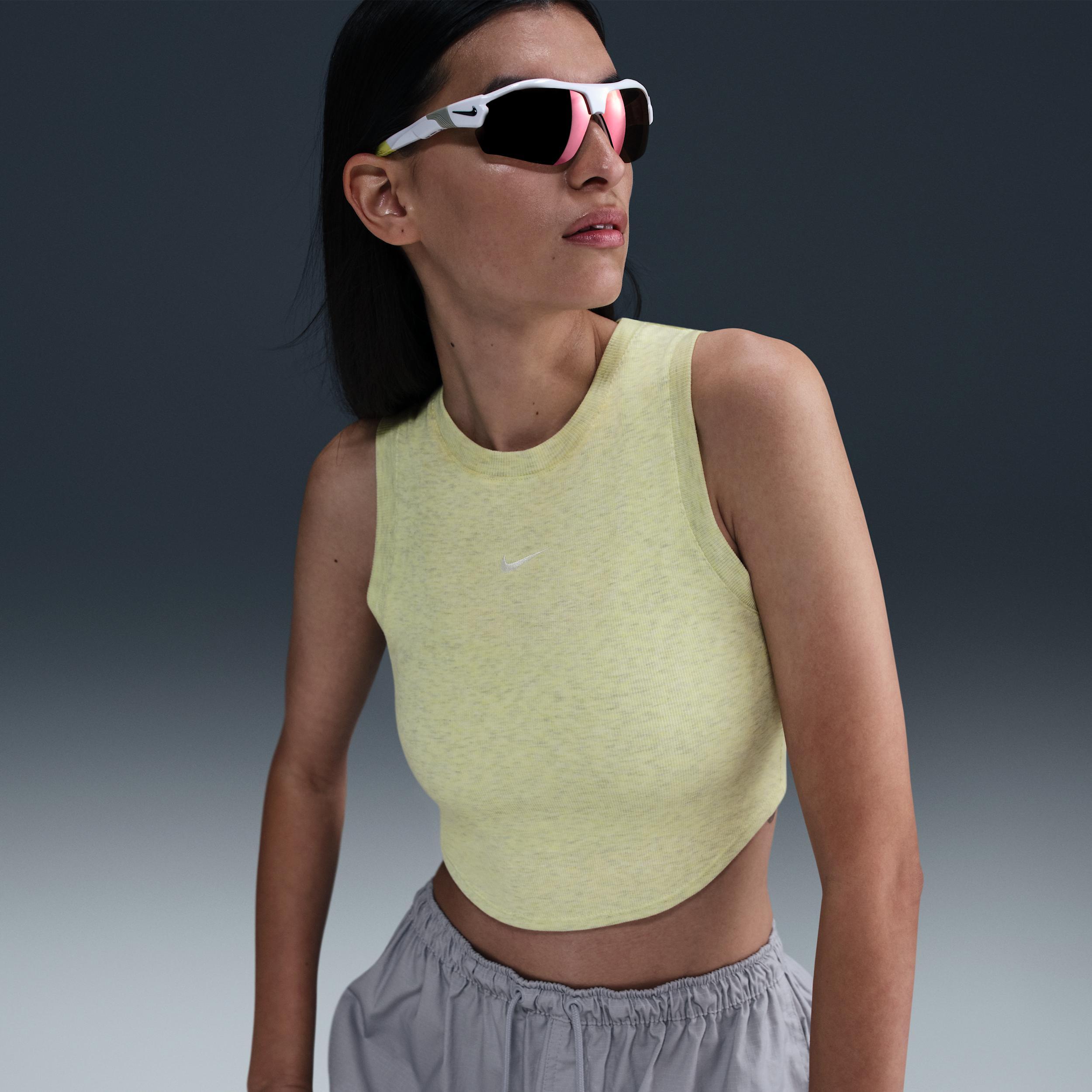 Women's Nike Sportswear Chill Knit Tight Cropped Mini-Rib Tank Top Product Image