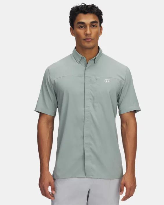 UA Fish Pro Hybrid Woven Mens Short Sleeve Product Image