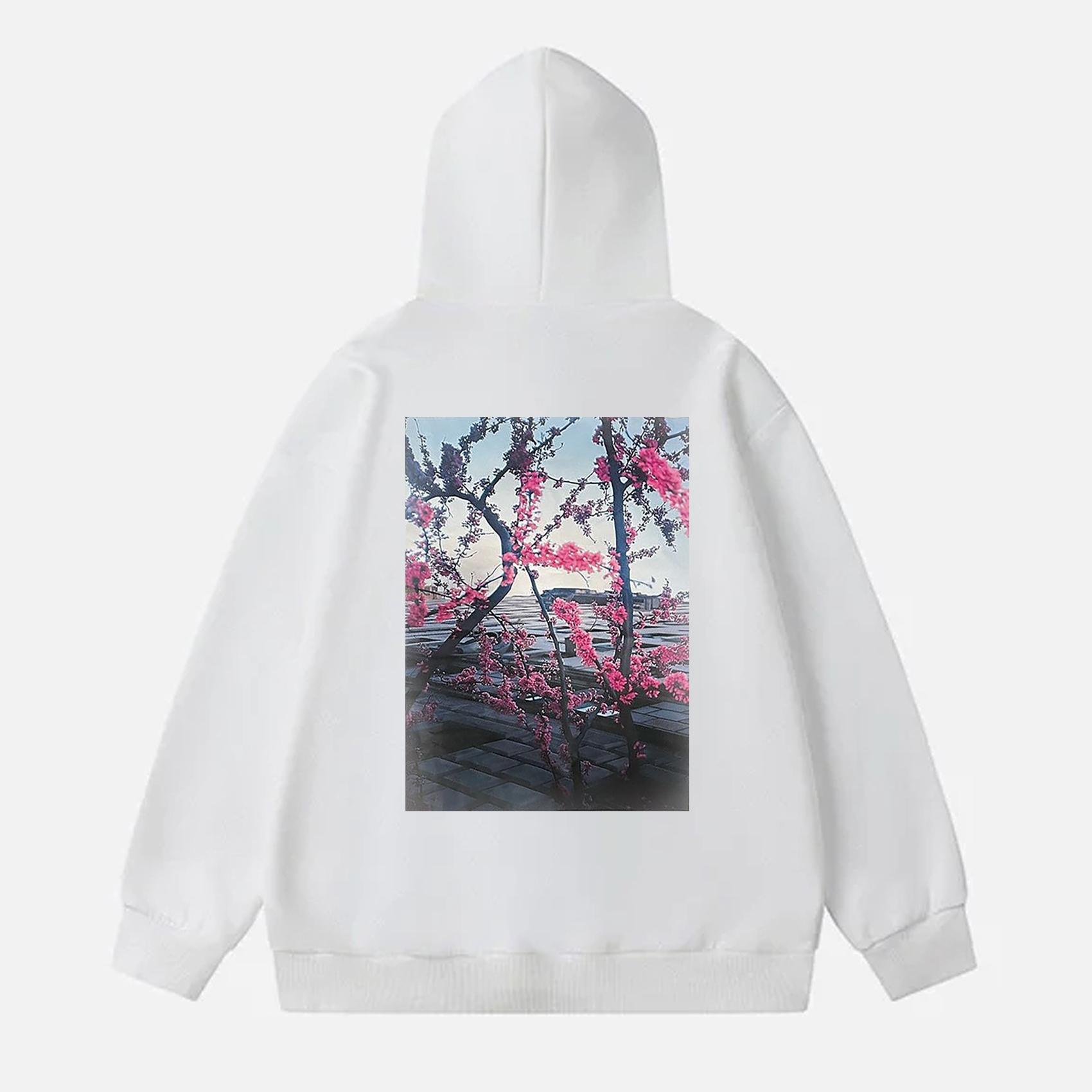 Men's Fear Of God Essentials Fog Floral Graphic Printed Pocket Hoodie Product Image