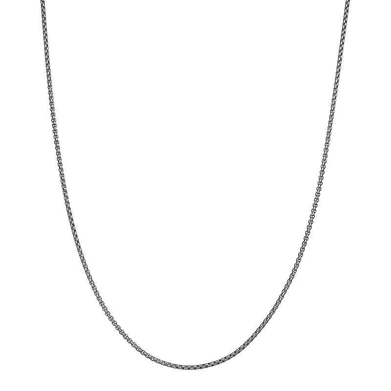 Men's LYNX Stainless Steel Box Chain Necklace, Size: 20" Product Image