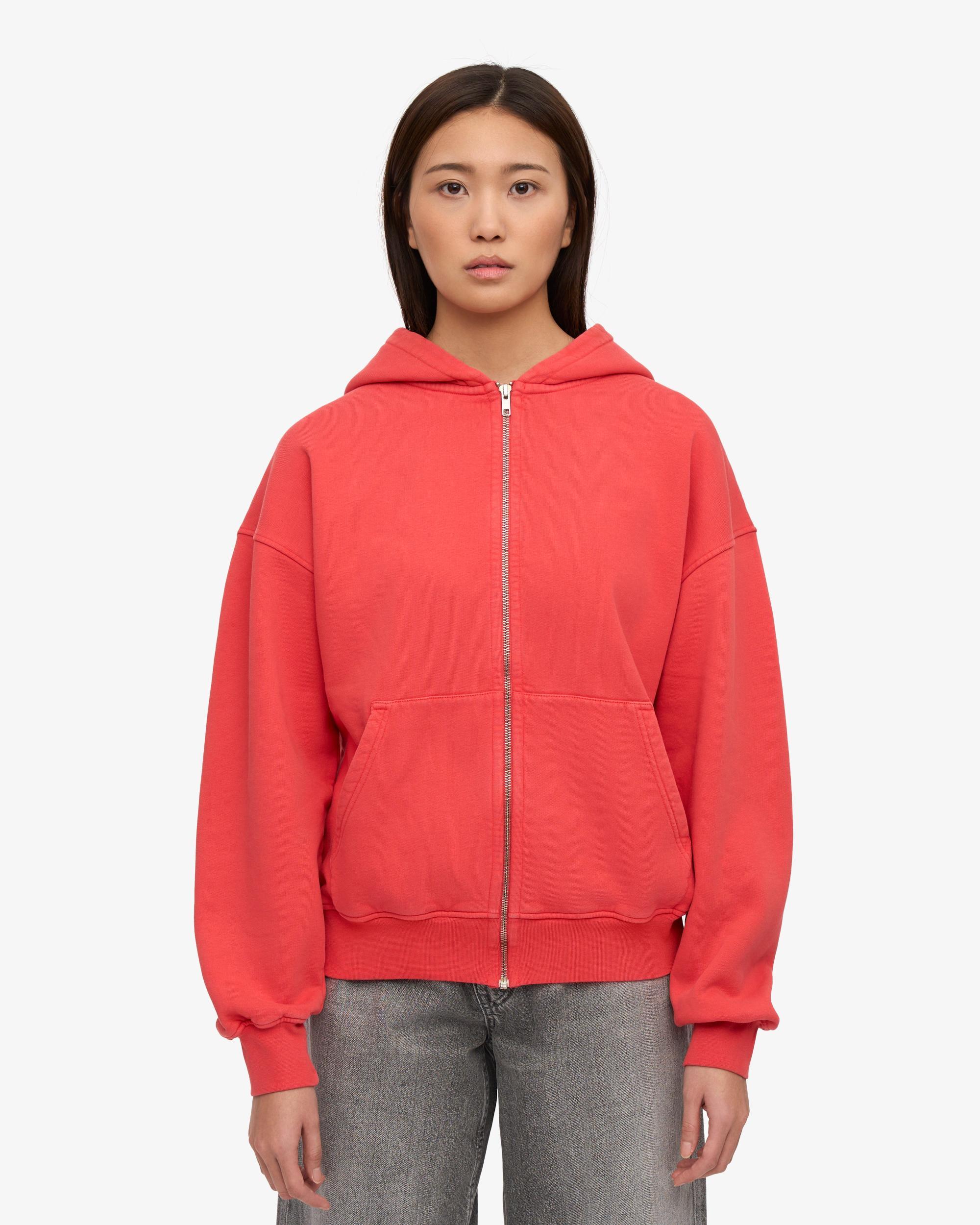 Organic Oversized Zip Hood - Dusty Olive Product Image