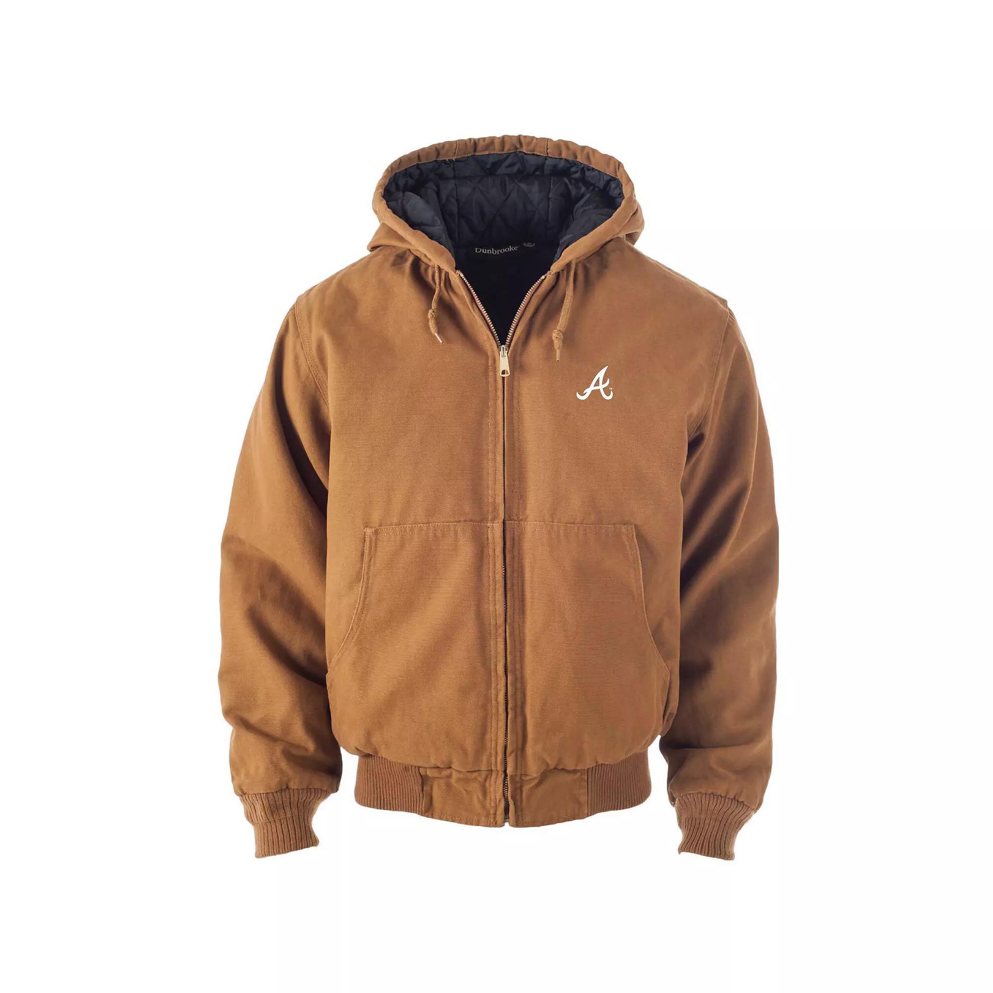 Men's Dunbrooke Brown Atlanta Braves Dakota Work Full-Zip Hoodie Jacket, Size: Medium Product Image