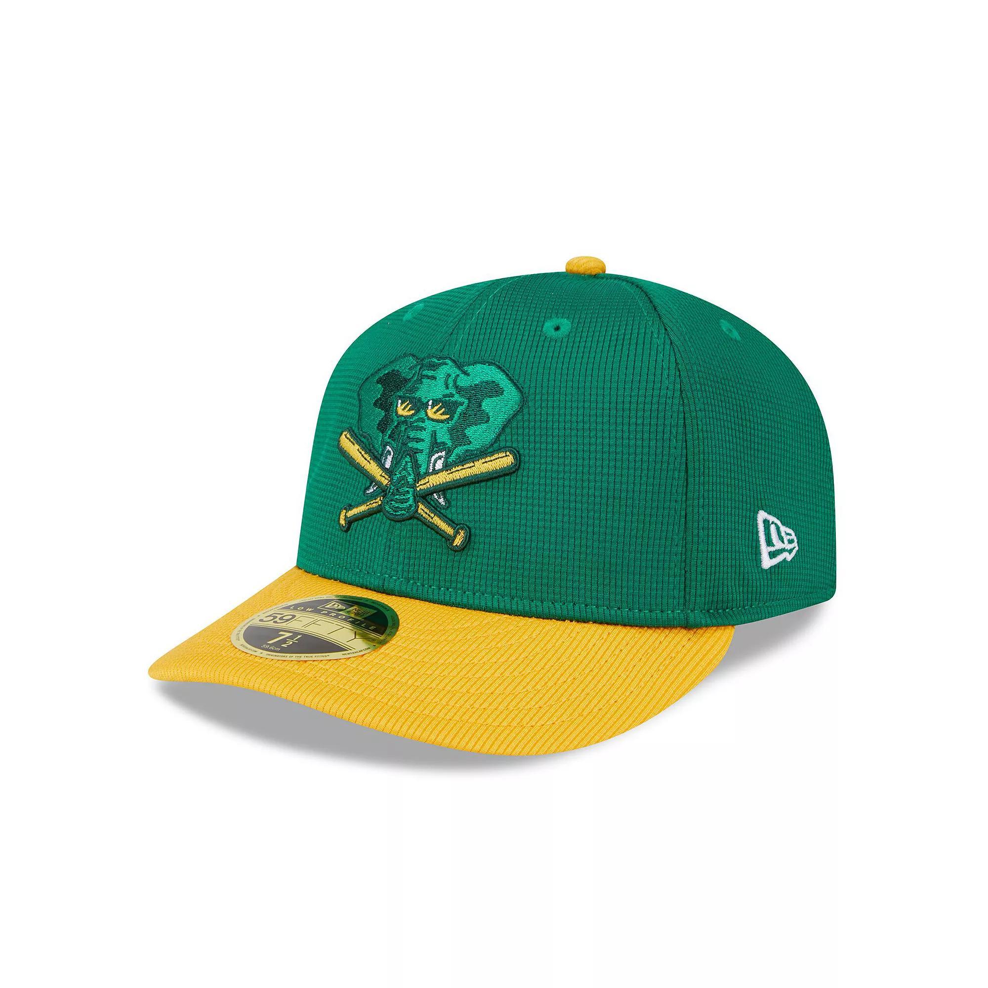 Men's New Era  Kelly Green Oakland Athletics 2024 Batting Practice Low Profile 59FIFTY Fitted Hat, Size: 7 3/8 Product Image