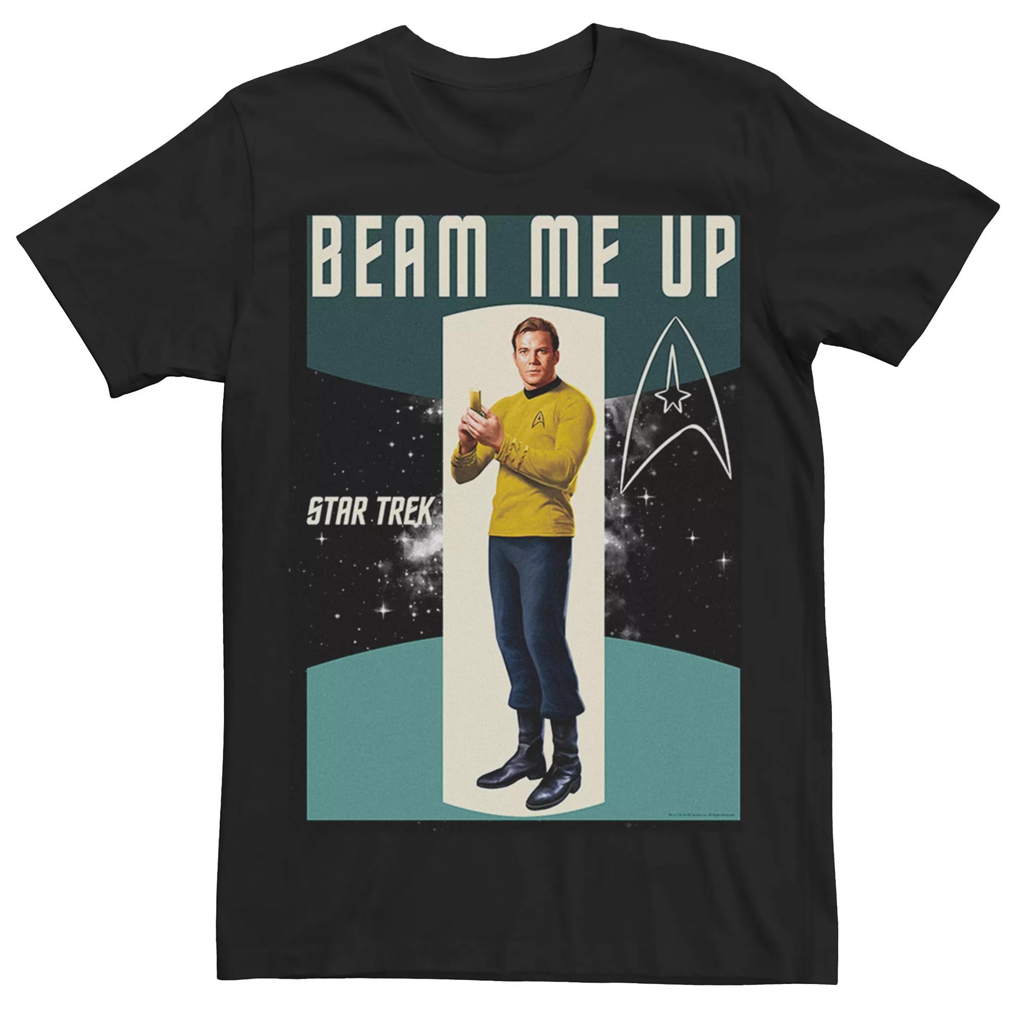 Men's Star Trek: The Original Series Beam Me Up Portrait Tee, Size: Medium, Black Product Image