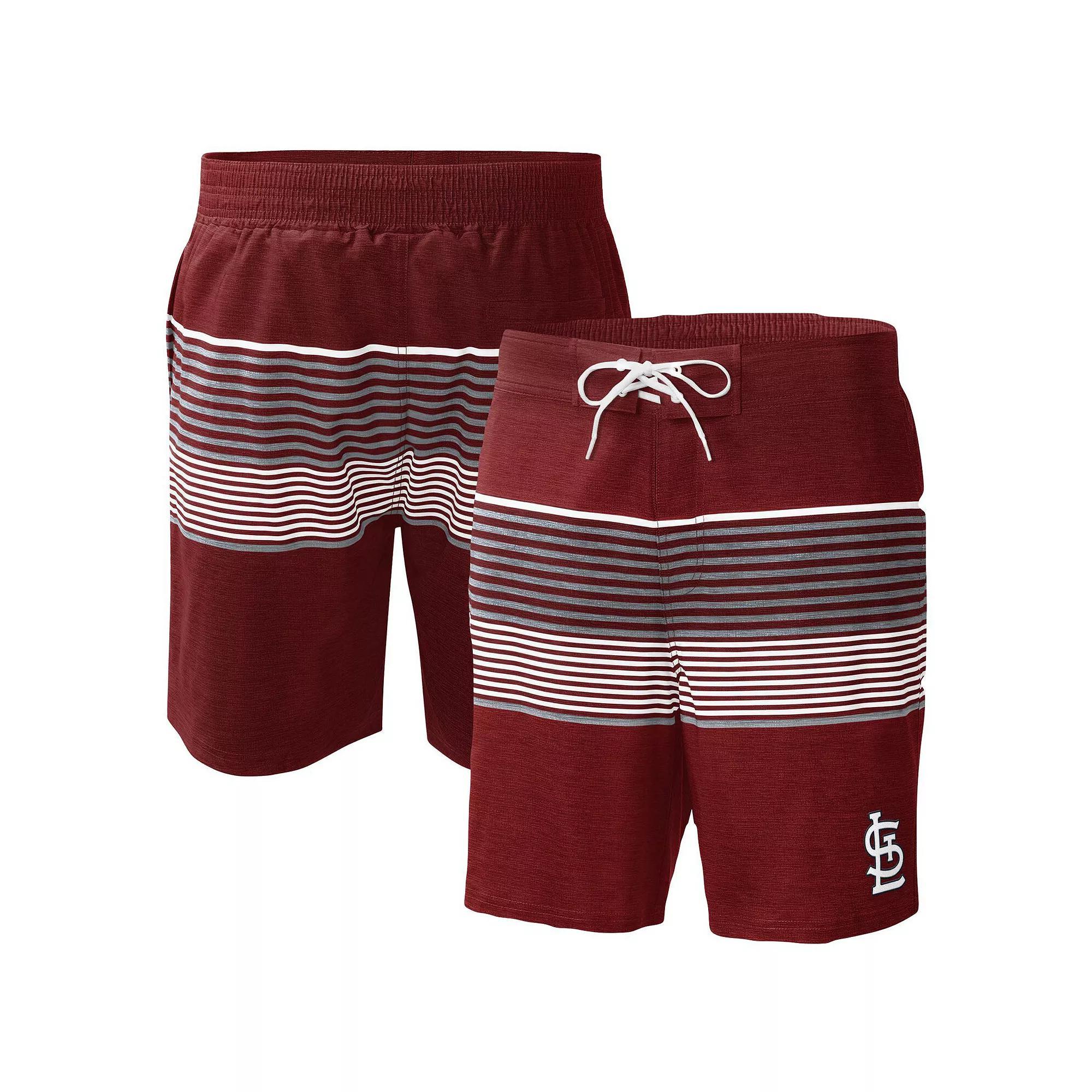 Men's G-III Sports by Carl Banks  Red St. Louis Cardinals Coastline Volley Swim Shorts, Size: Small Product Image