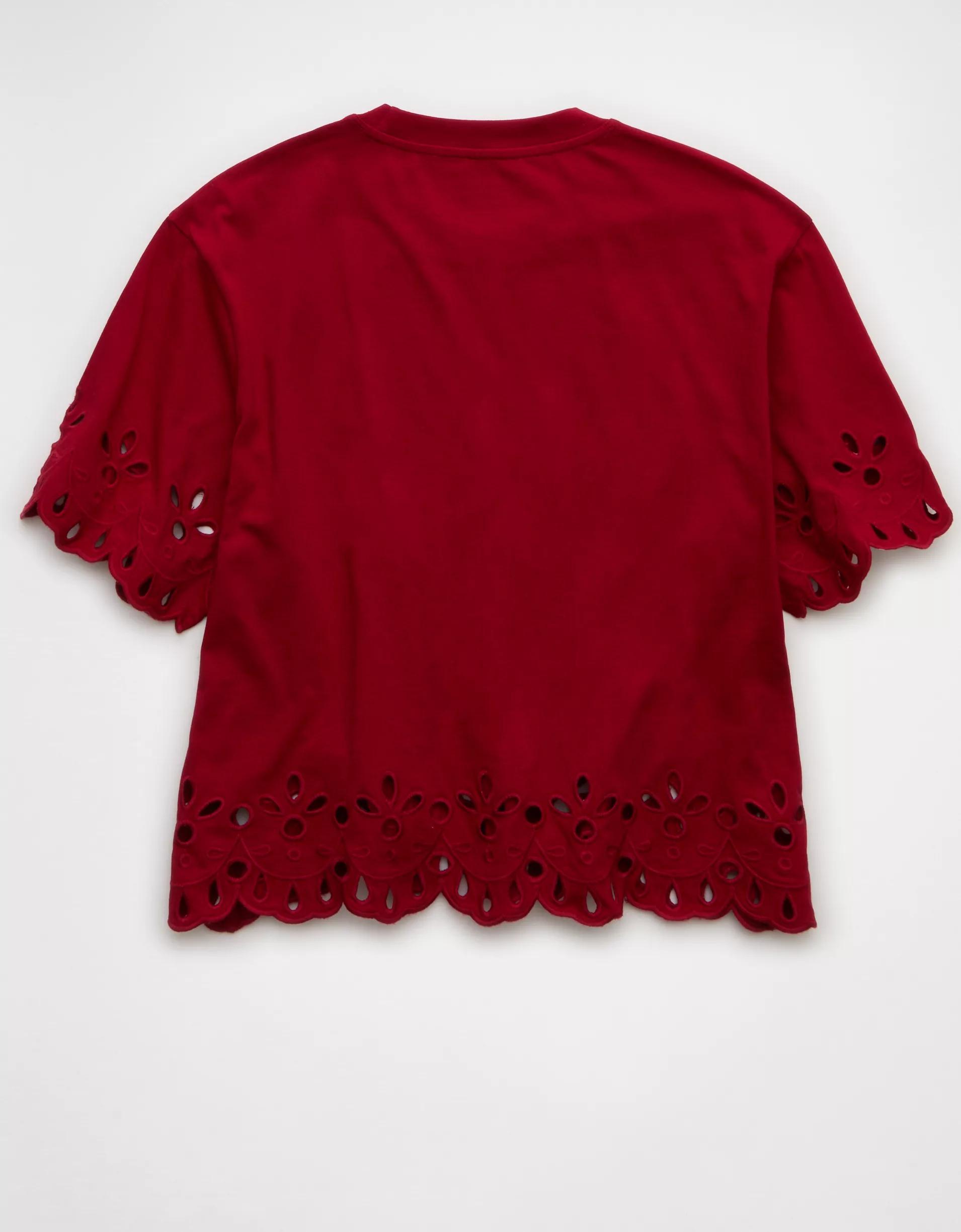 AE Boxy Eyelet T-Shirt Product Image