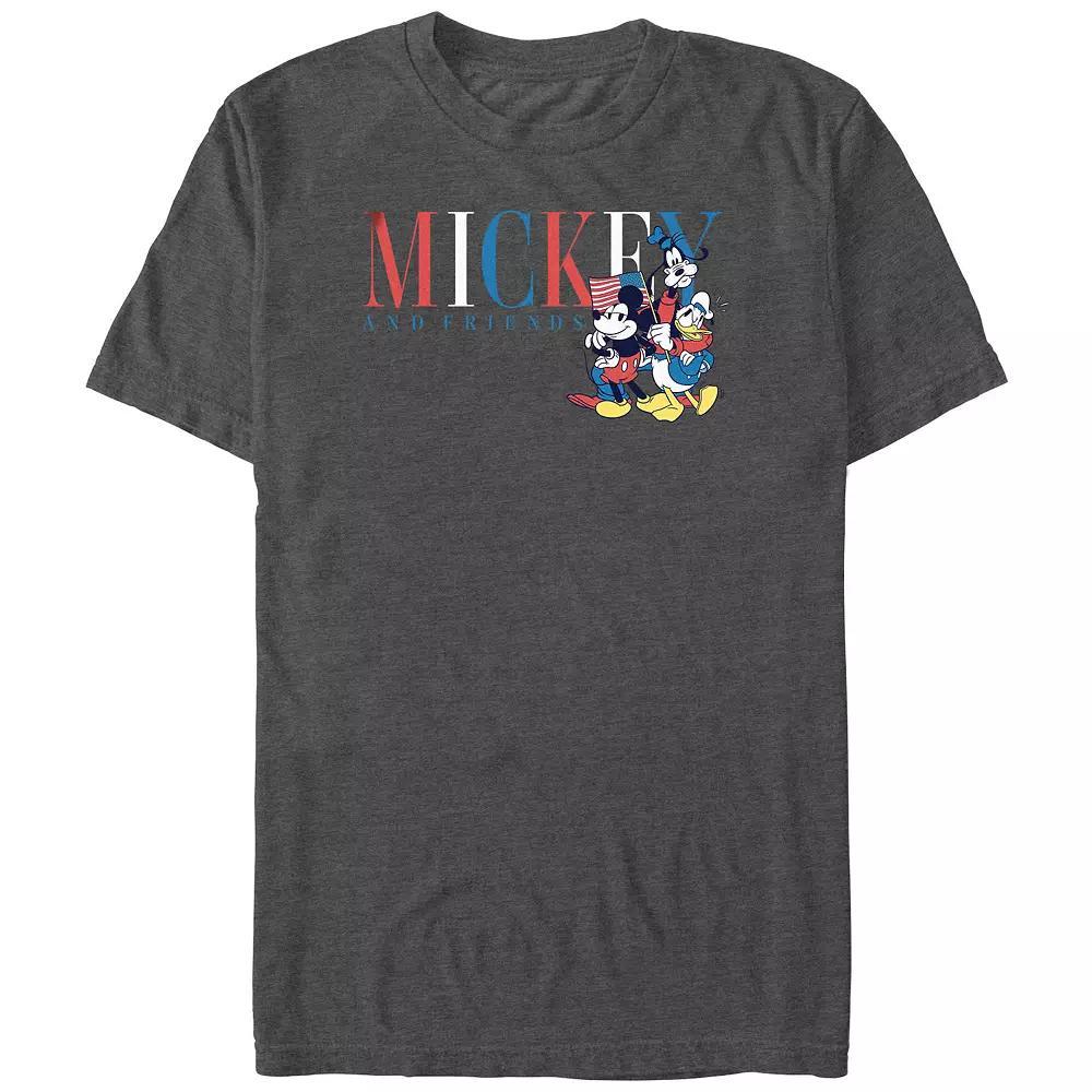 Disney's Mickey Mouse And Friends Americana Big & Tall Graphic Tee, Men's, Size: XL Tall, Grey Heather Product Image