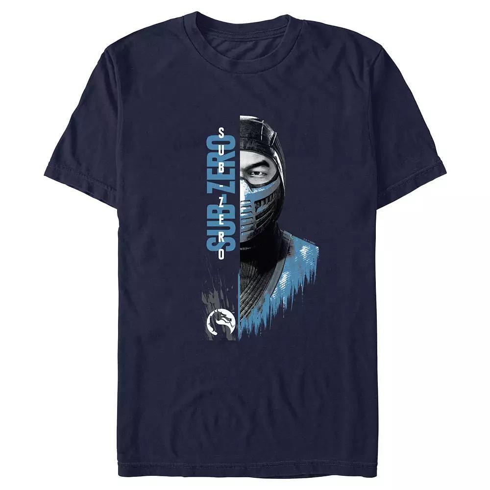 Men's Mortal Kombat Sub-Zero Middle Face Graphic Tee, Size: Small, Blue Product Image