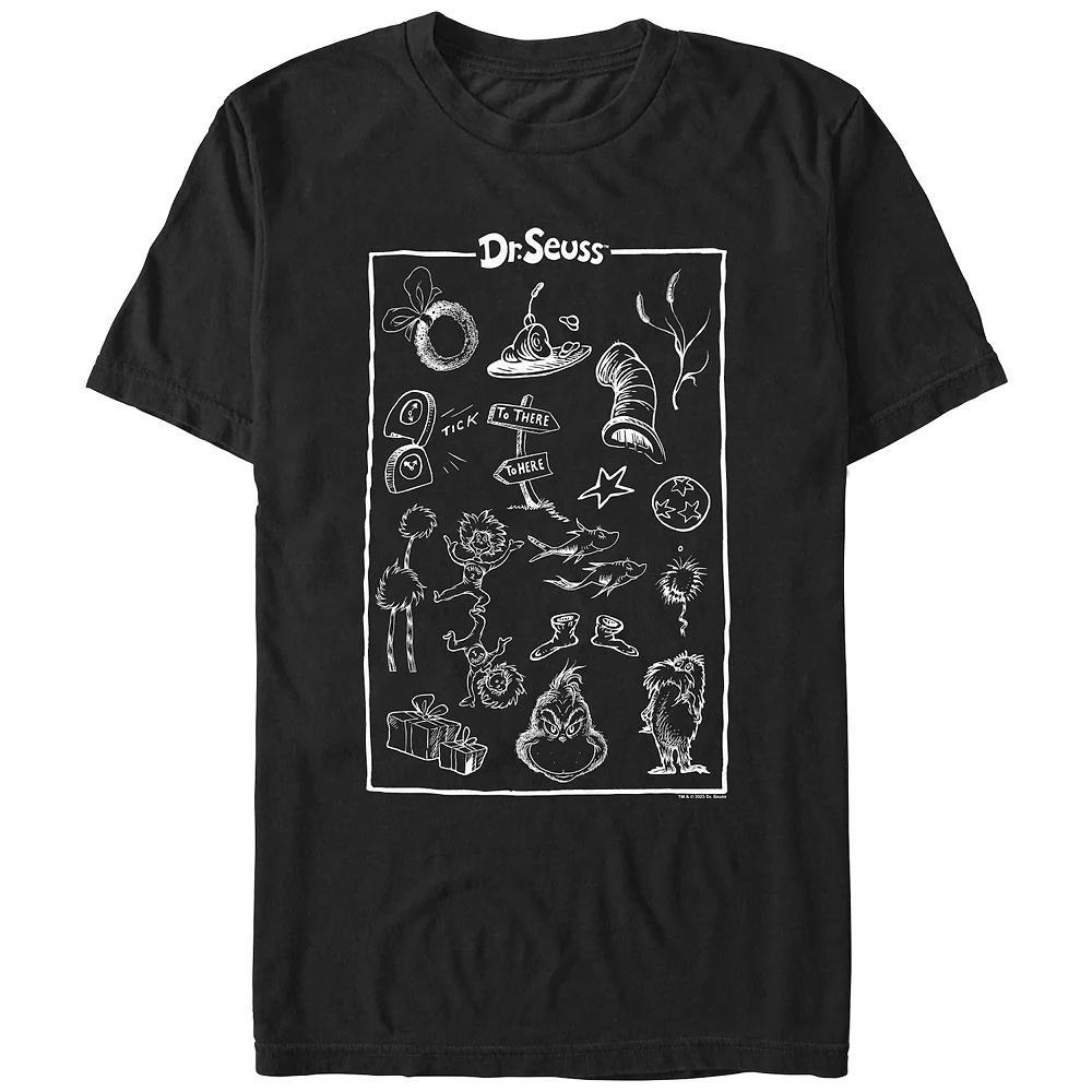 Men's Dr. Seuss Collection Graphic Tee, Size: Large, Black Product Image