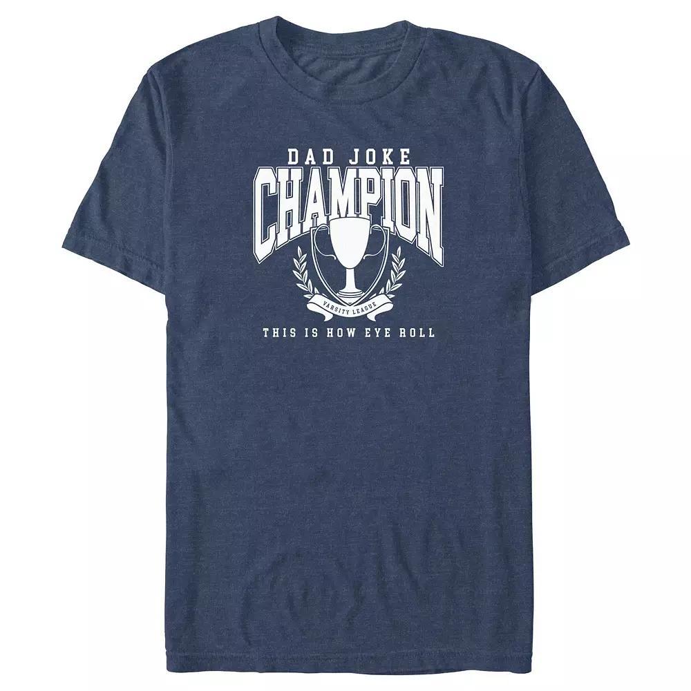 Big & Tall Dad Joke Champion Graphic Tee, Men's, Size: 4XL, Navy Grey Product Image
