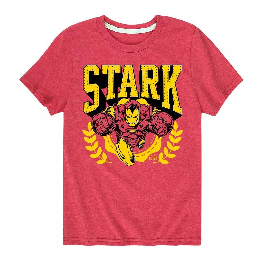 Boys 8-20 Marvel Iron Man Stark Collegiate Graphic Tee, Boys Grey Red Product Image