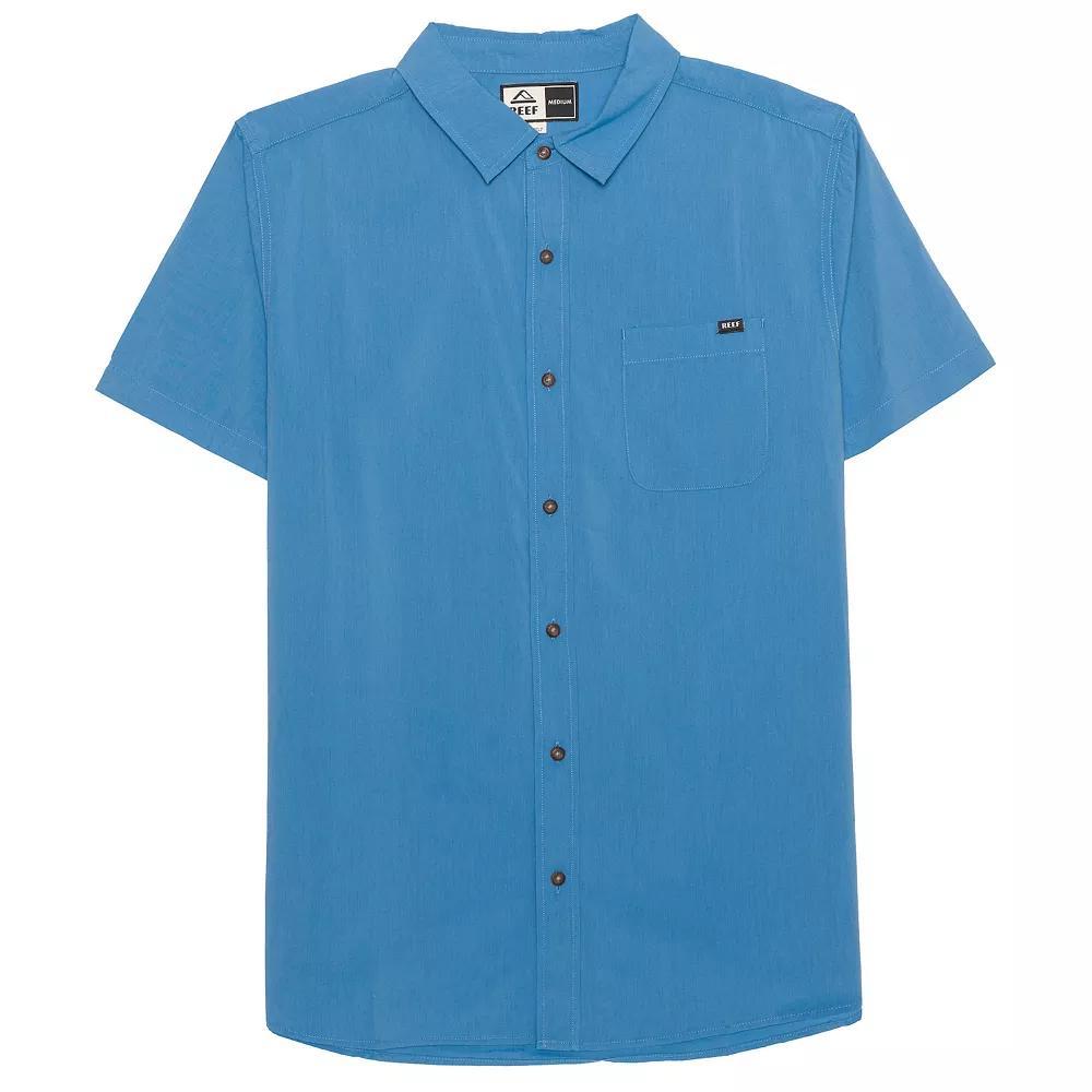 Men's REEF Collins Woven Shirt, Size: XXL, Brown Product Image