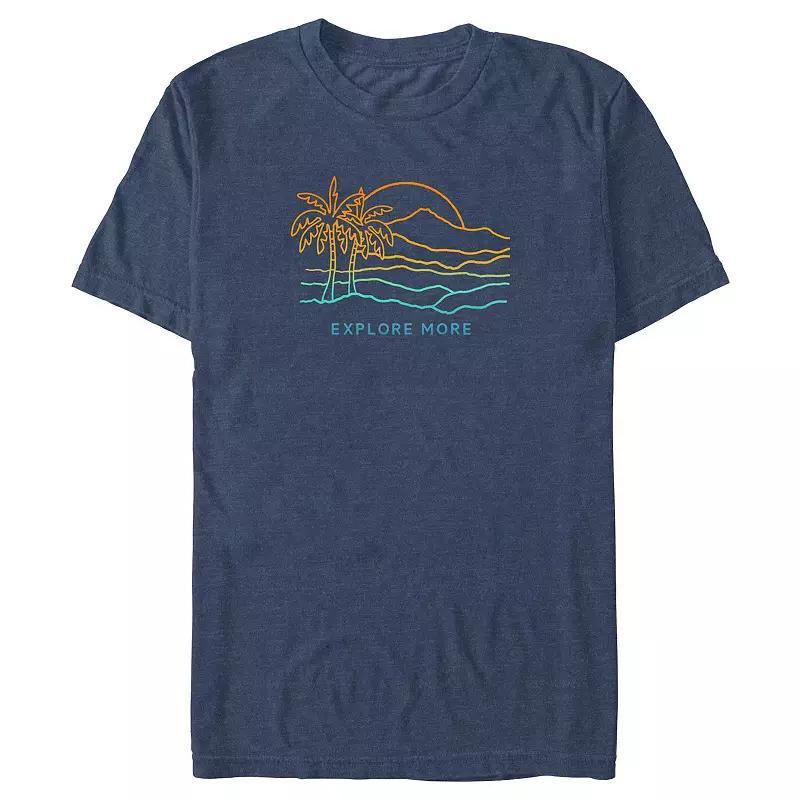 Big & Tall Get Elevated MountainView Stamp Graphic Tee, Men's, Size: 4XL Tall, Navy Grey Product Image