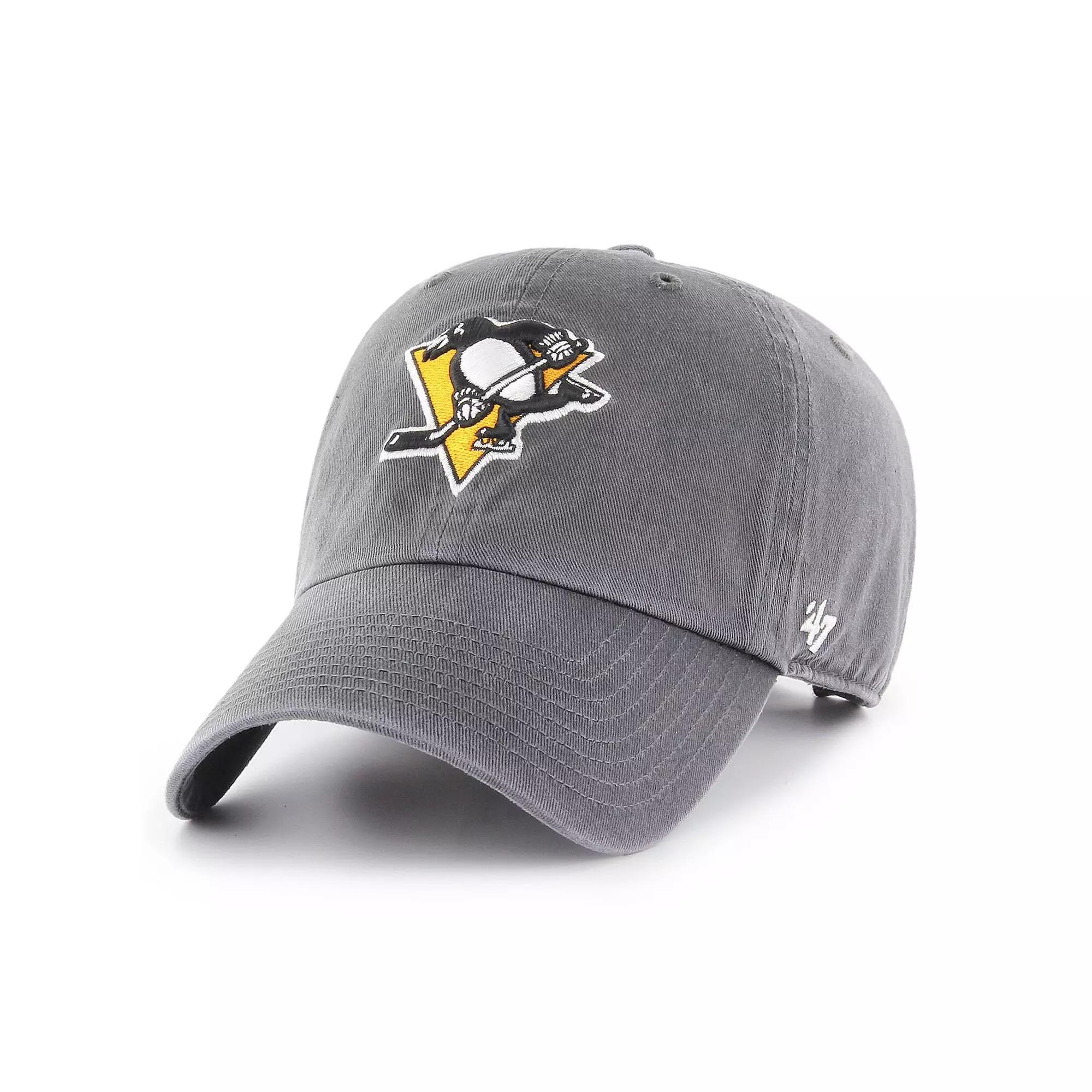Mens 47 Charcoal Pittsburgh Penguins Clean Up Adjustable Hat Product Image
