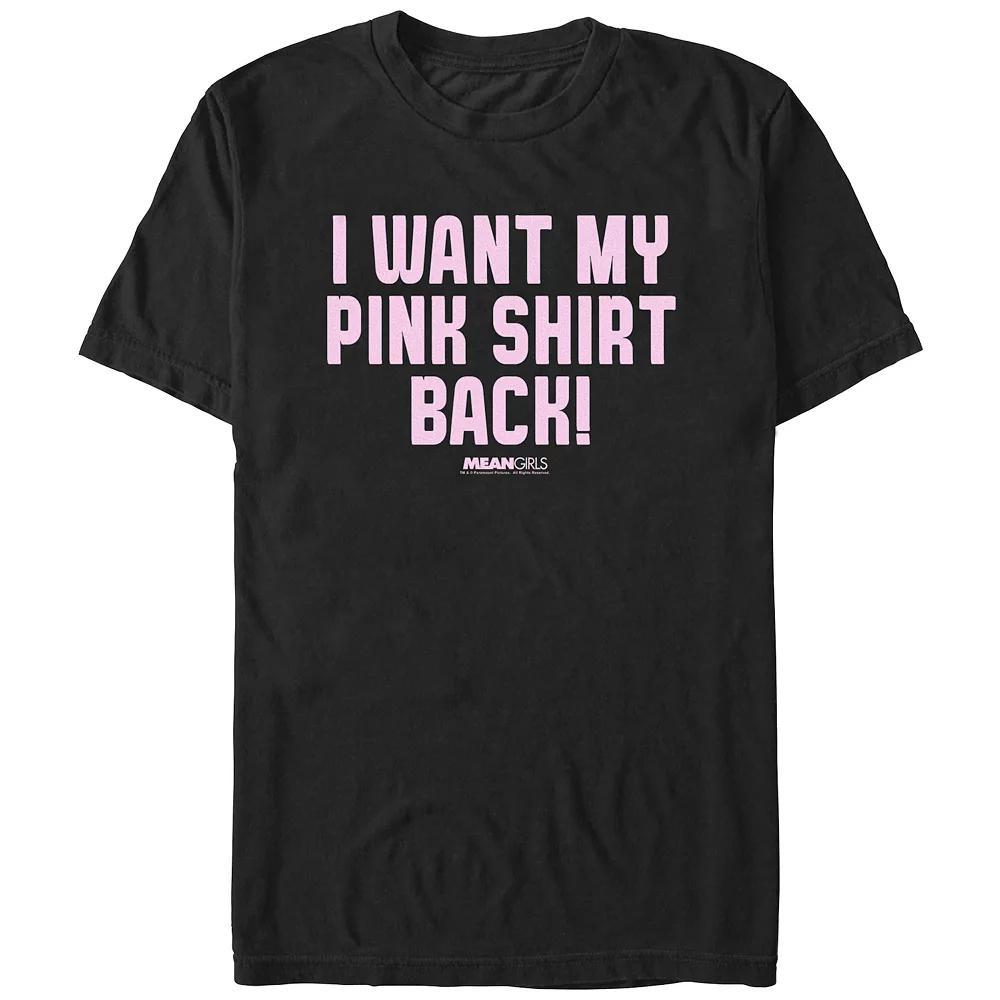 Men's Mean Girls I Want My Pink Shirt Back Graphic Tee, Size: Medium, Black Product Image