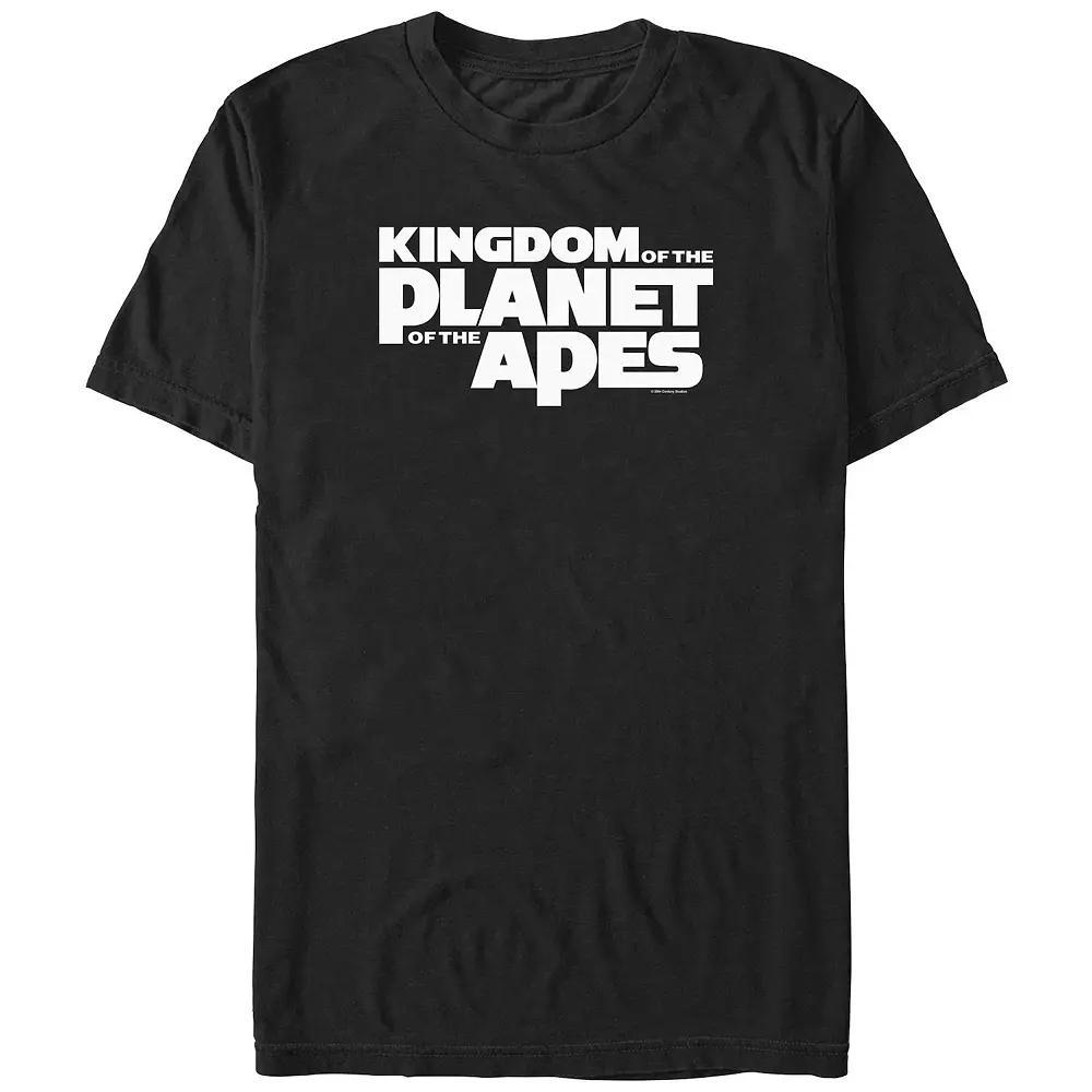 Big & Tall Kingdom Of The Planet Of The Apes Title Logo Graphic Tee, Men's, Size: XL Tall, Black Product Image