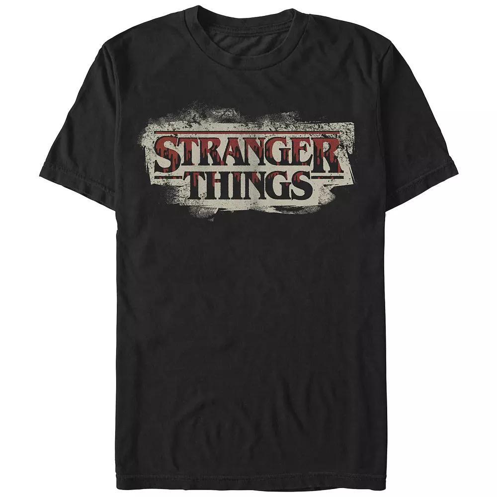 Men's Stranger Things Scary Logo Graphic Tee, Size: Large, Black Product Image