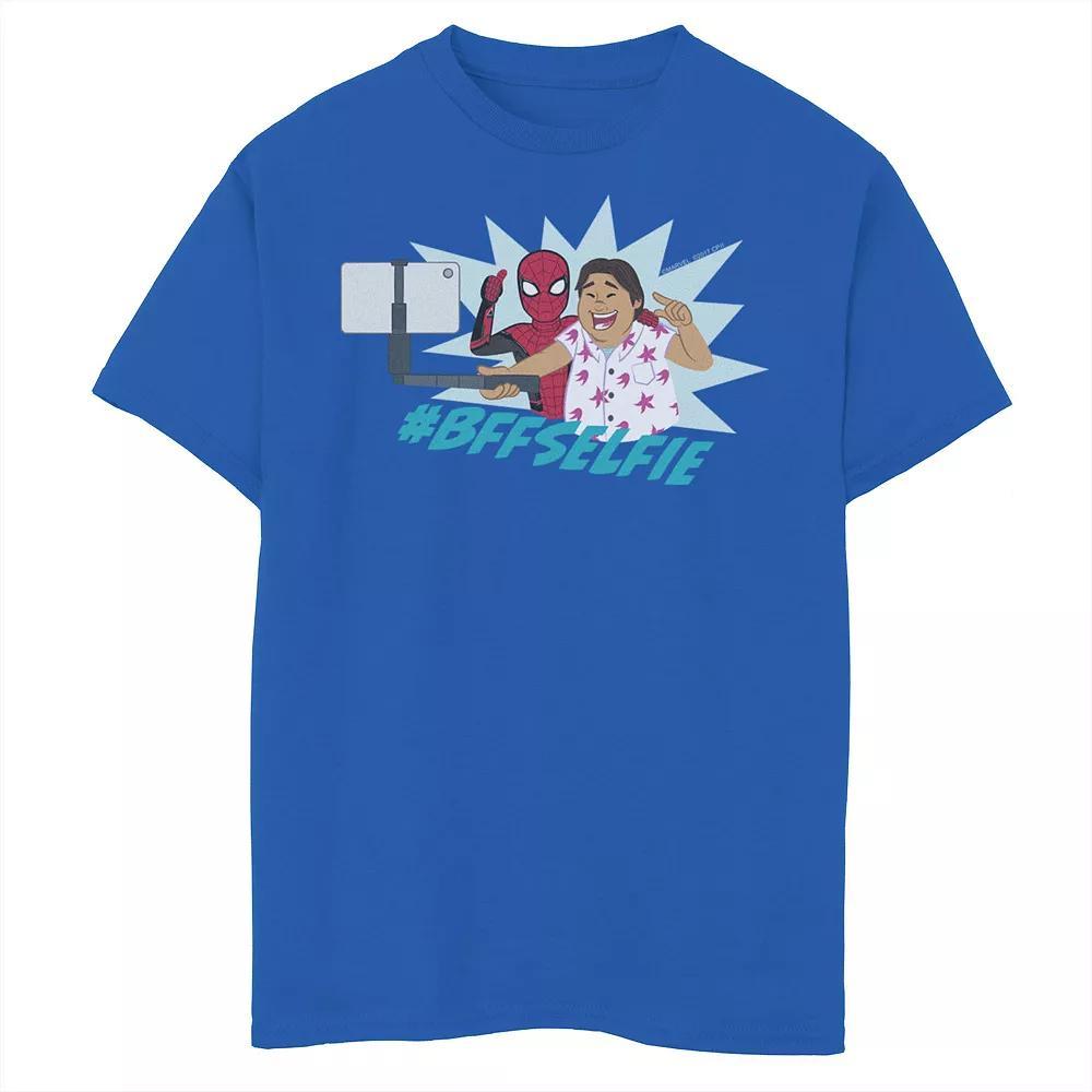 Boys 8-20 Marvel Spider-Man Far From Home #BFFSelfie Portrait Graphic Tee, Boy's, Size: XL, Royal Product Image