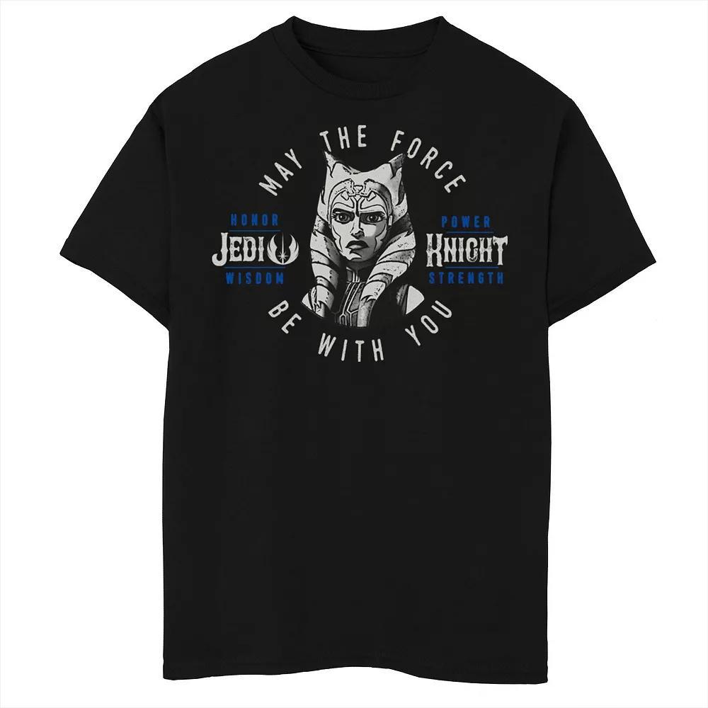 Boys 8-20 Star Wars Clone Wars Ahsoka Jedi Knight Portrait Tee, Boy's, Size: XL, Black Product Image