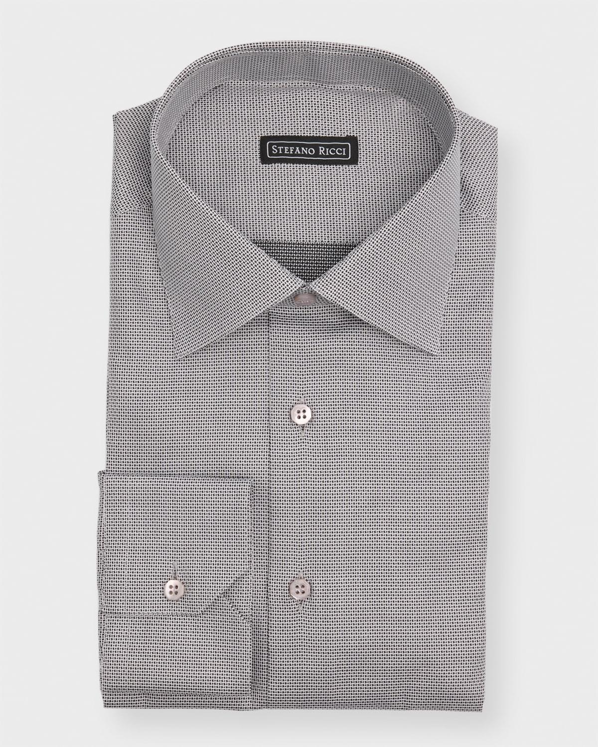Men's Cotton Micro-Print Dress Shirt Product Image