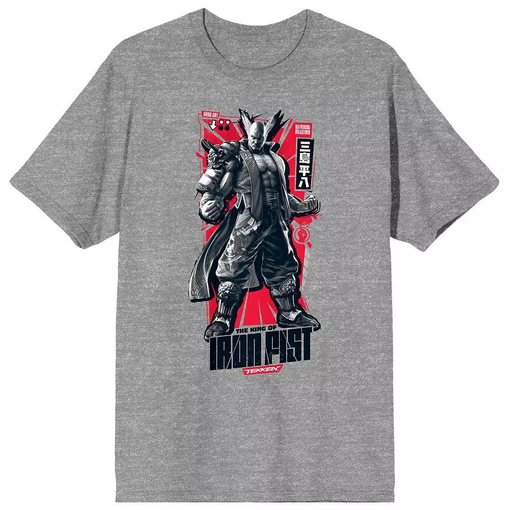 Men's Tekken The King Of Iron Fist Tee, Size: XL, Grey Product Image