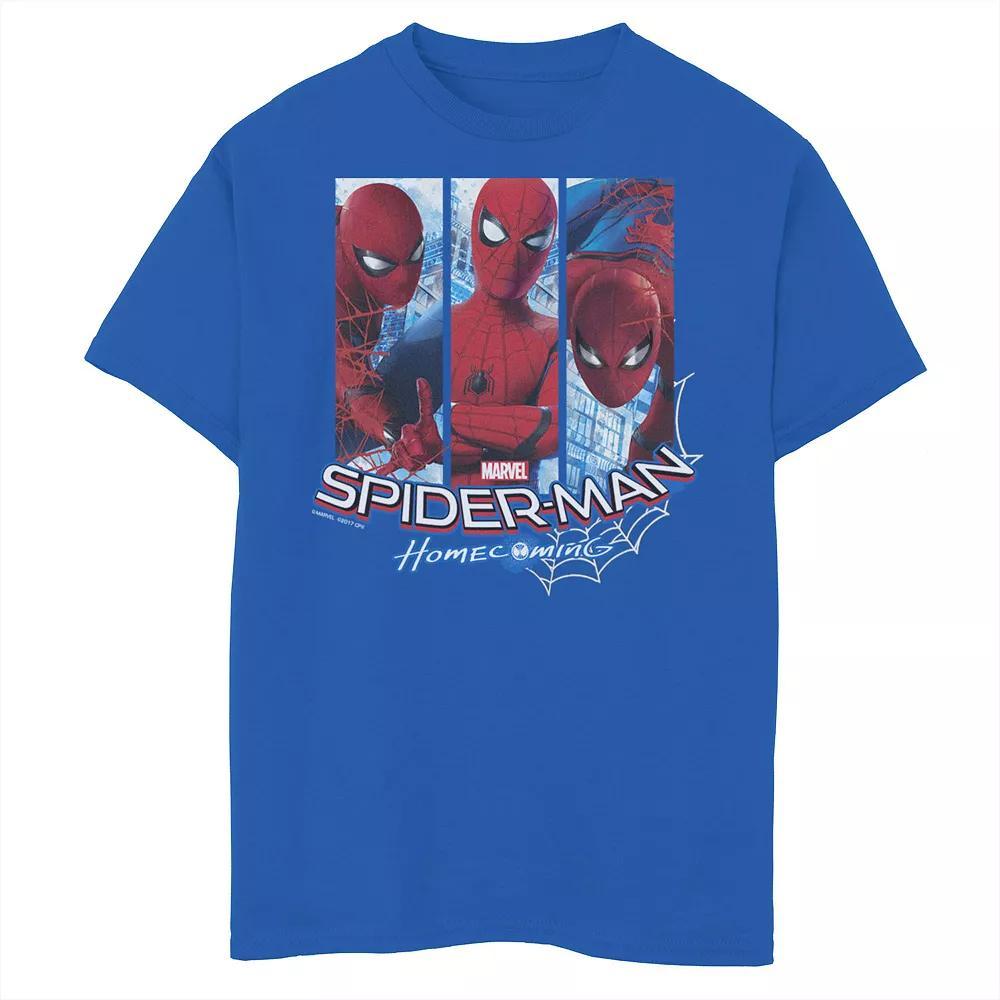 Boys 8-20 Marvel Spider-Man Homecoming Three Panel Pose Graphic Tee, Boy's, Size: XL, Royal Product Image