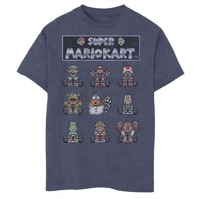 Boys 8-20 Nintendo Super Mario Bros. Super Mariokart Tee, Boys Navy Grey Product Image