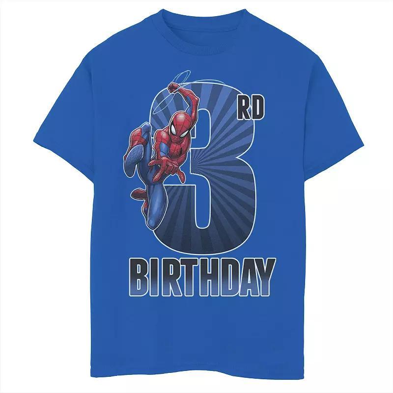 Boys 8-20 Marvel Spider-Man Swinging 3rd Birthday Graphic Tee, Boys Product Image