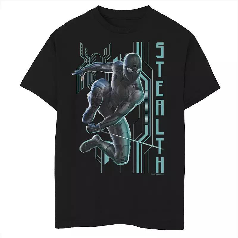 Boys 8-20 Marvel Spider-Man Far From Home Stealth Suit Tech Poster Tee, Boy's, Size: XS, Black Product Image