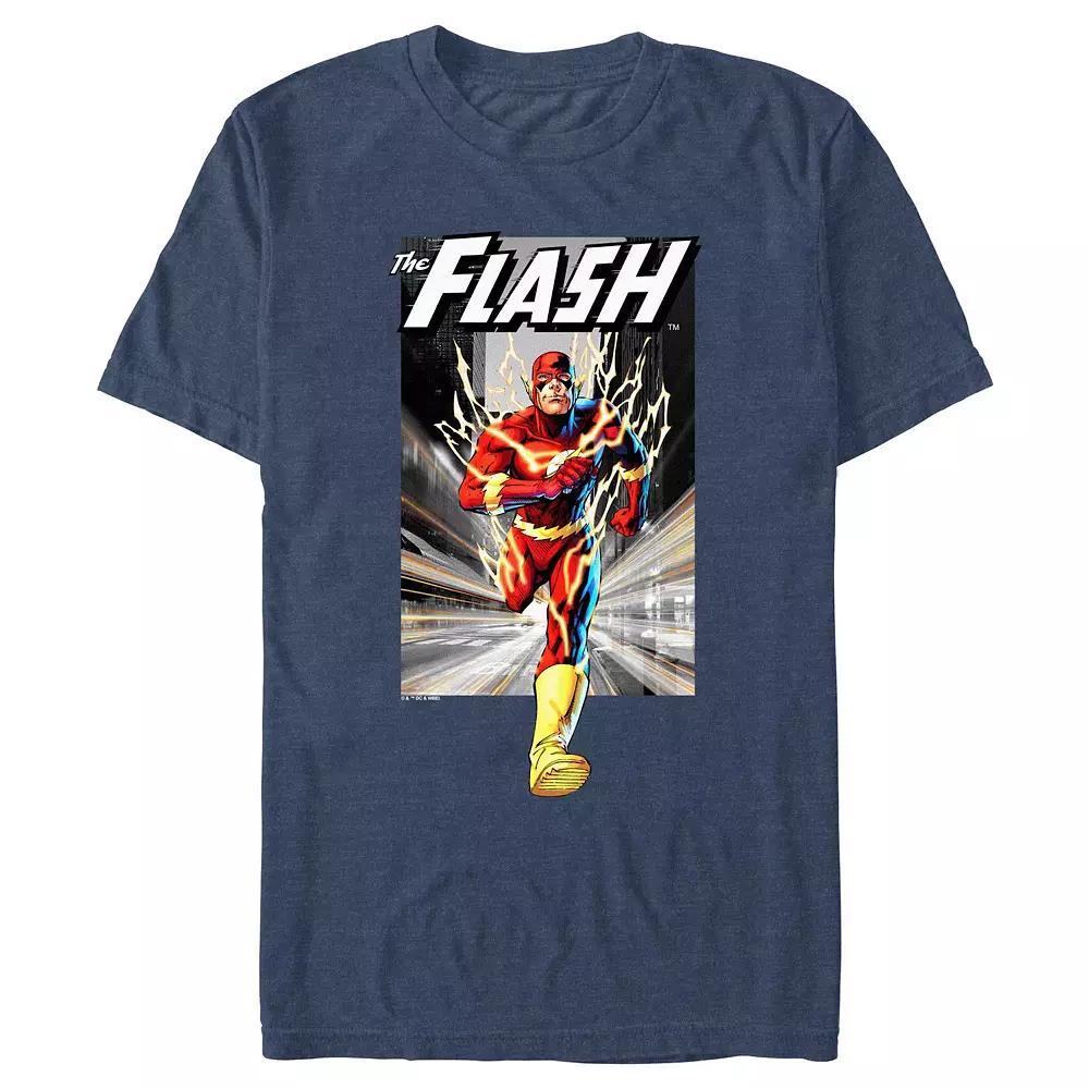 Men's The Flash City Run Poster Graphic Tee, Size: Small, Navy Grey Product Image