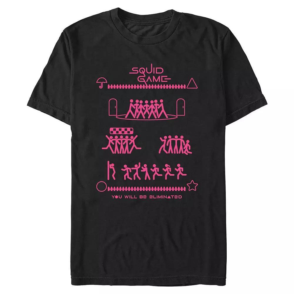 Men's Squid Game You Will Be Eliminated Graphic Tee, Size: Large, Black Product Image