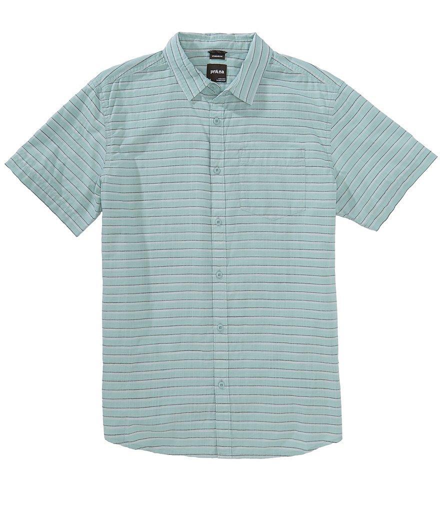 prAna Groveland Short Sleeve Plaid Woven Shirt Product Image
